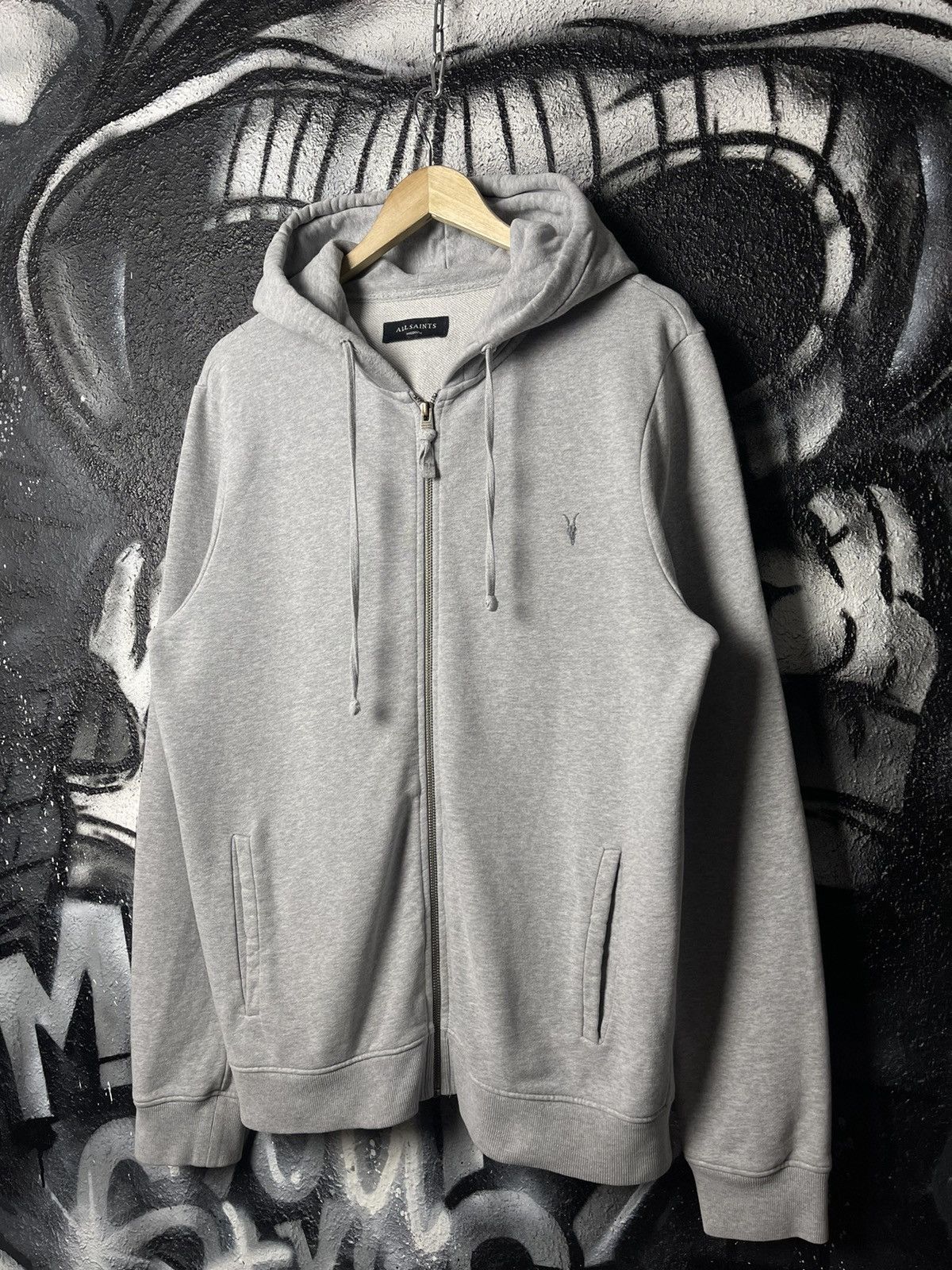 Allsaints Allsaints Raven Hoody Full Zip Hoodie Men’s Size M Size US M / EU 48-50 / 2 - 1 Thumbnail