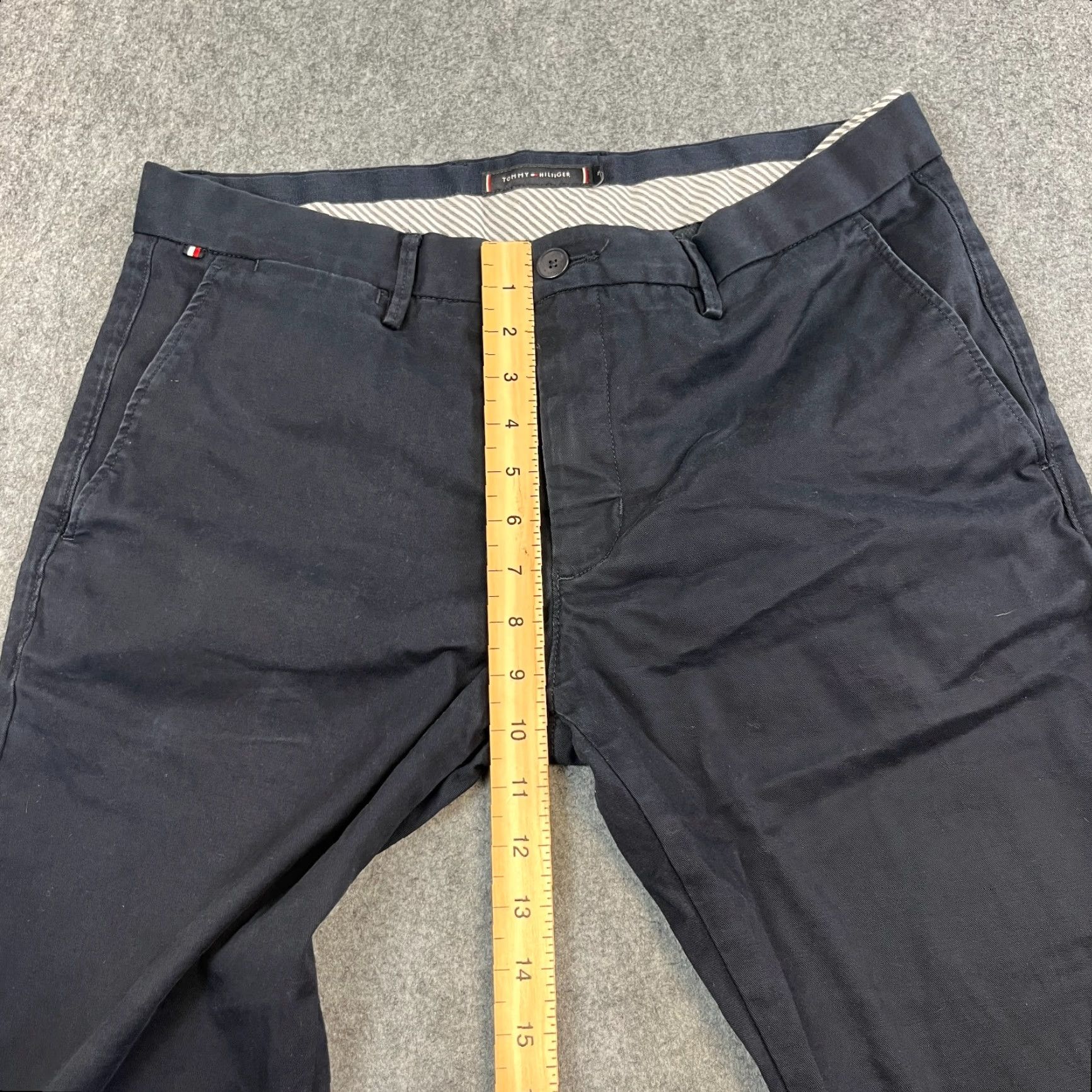 Tommy Hilfiger Tommy Hilfiger Mens Chino Trousers Pants Slim Tapered 34 Blue Cotton Elastan 5-Pocket Preppy Size US 34 / EU 50 - 5 Thumbnail