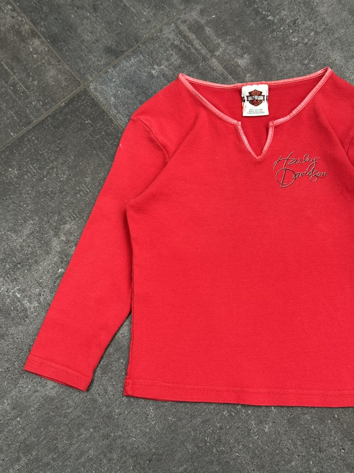 Harley Davidson Vintage Y2K Women’s Harley Davidson Long Sleeve Shirt 2000’s Size S / US 4 / IT 40 - 2 Thumbnail