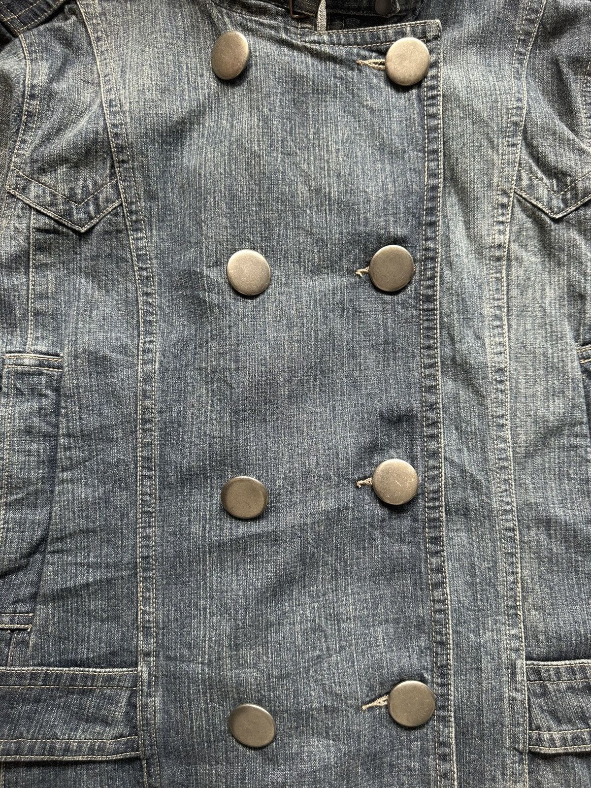 Comme Ca Ism 00's Eastboy double breasted hybrid denim jacket Size US M / EU 48-50 / 2 - 8 Thumbnail