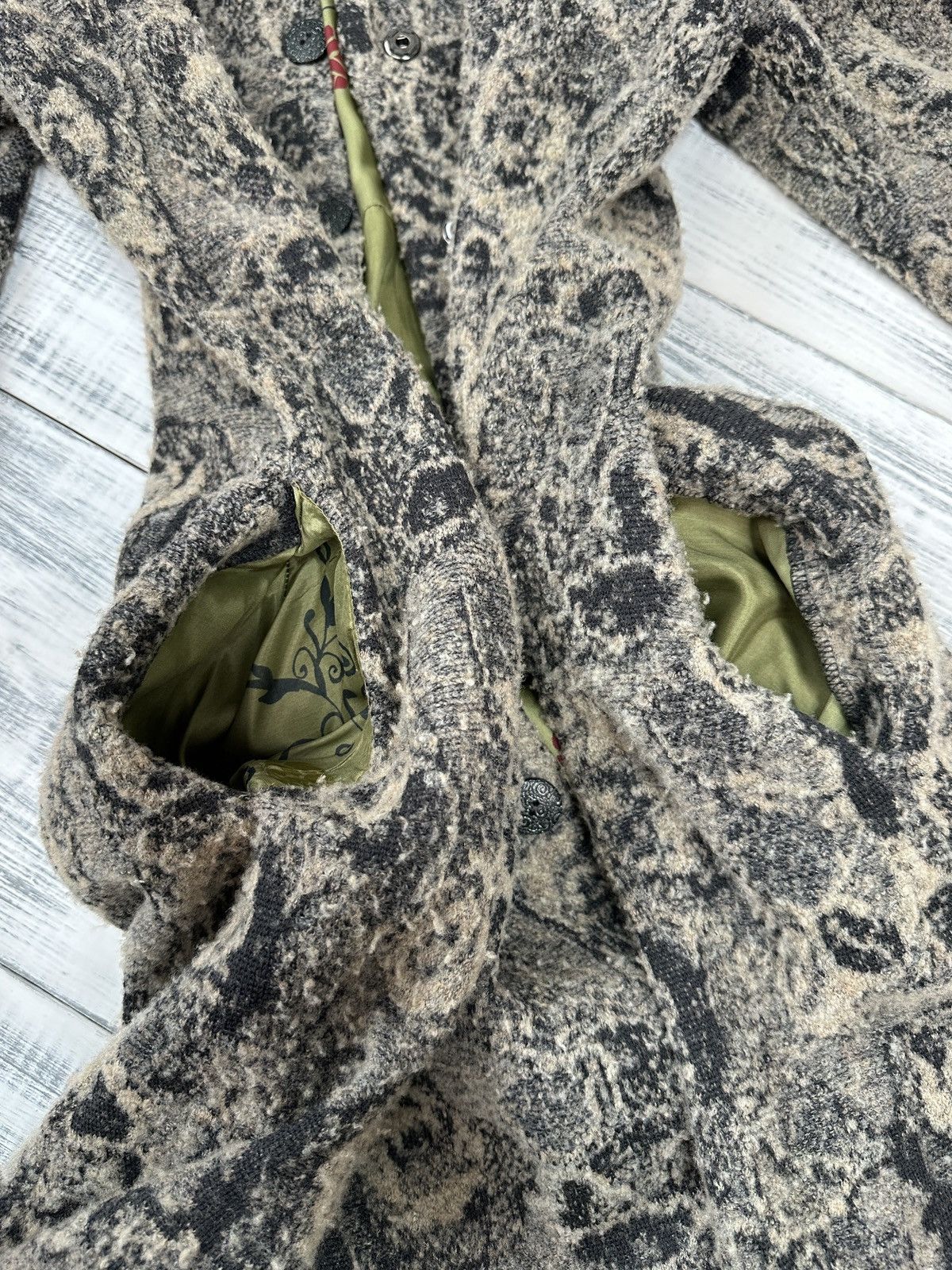 Other IVKO Coat Floral Structure Anthracite Long Jacket size 38 Size M / US 6-8 / IT 42-44 - 8 Thumbnail