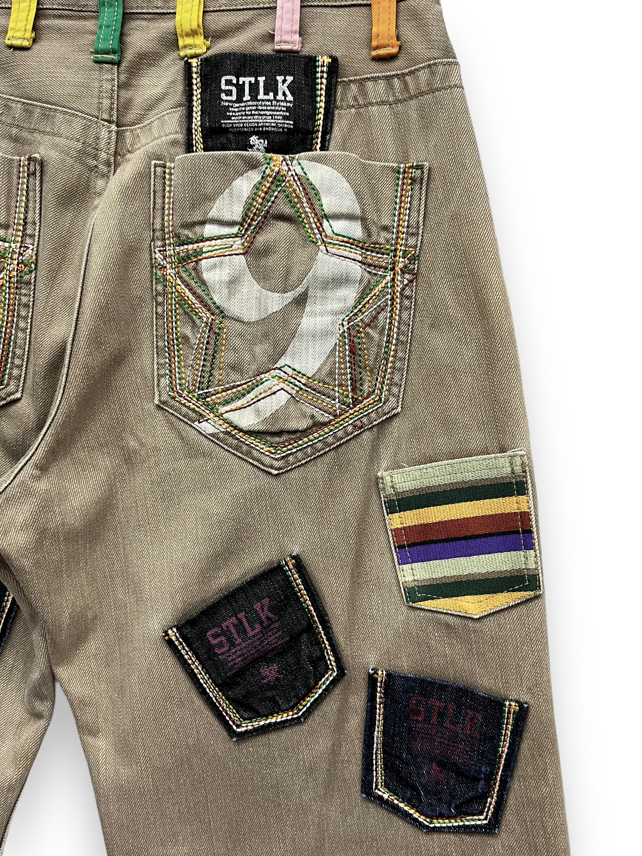 If Six Was Nine STLK NUMBER 9 Multi Pocket Pop Art Style Baggy Pants Size US 32 / EU 48 - 3 Thumbnail