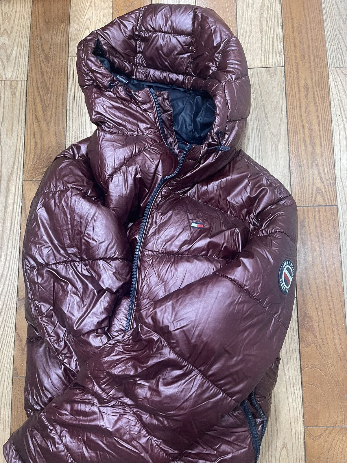 image of Tommy Hilfiger Jacket in Burgandy, Men's (Size Large)