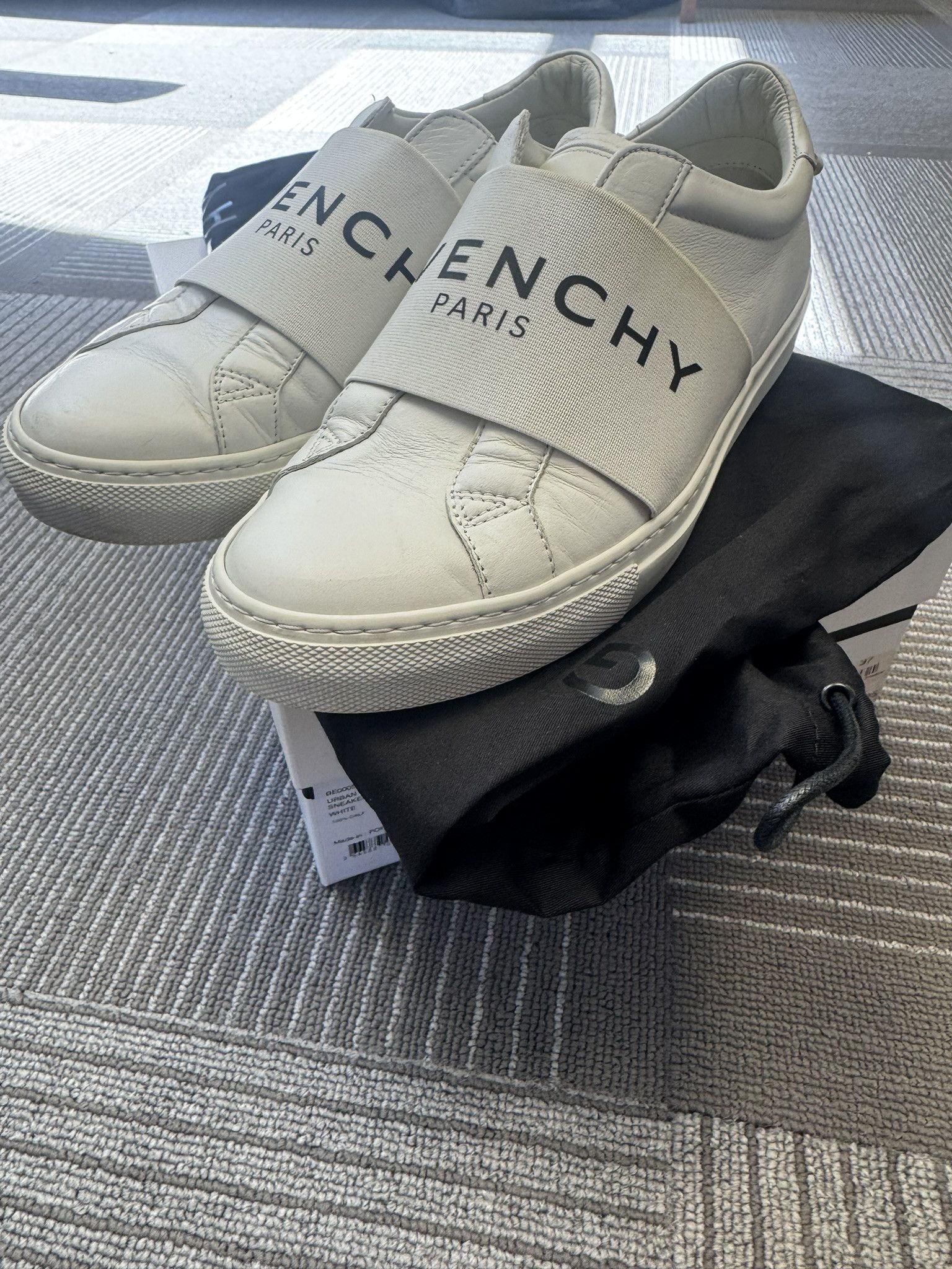 Givenchy Urban street white logo sneakers Size US 7 / IT 37 - 3 Thumbnail