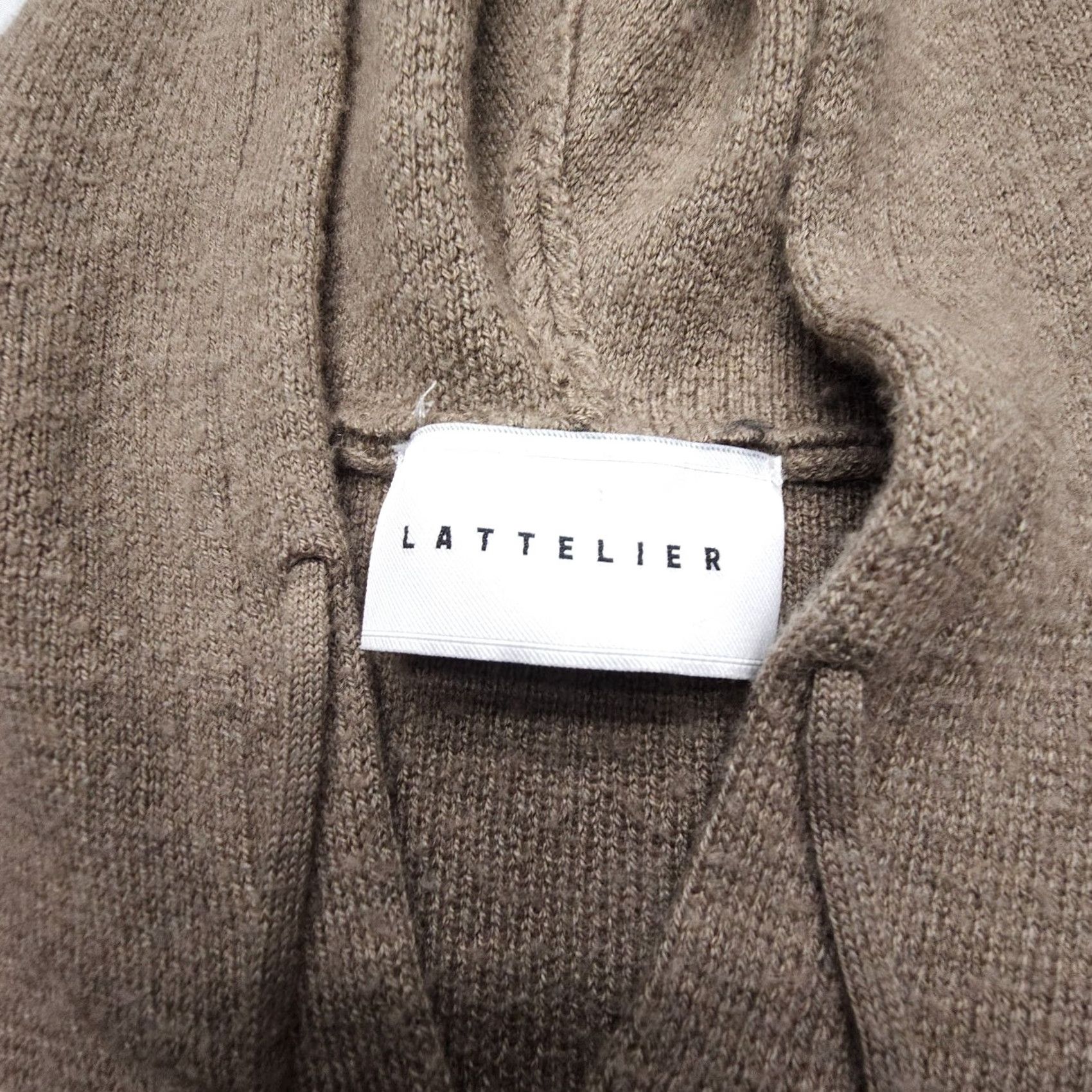 Vintage Lattelier Wool Blend Hooded Oversized Sweater Size Medium Boxy Knit Baggy Hood Woman Regular Brown Size M / US 6-8 / IT 42-44 - 4 Thumbnail