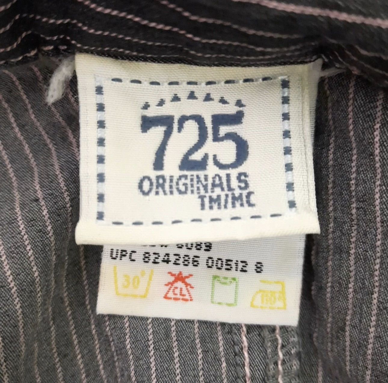Vintage Y2K Fitted Shrunken Jacket With Zippers Grey Pink Pinstripe Size S / US 4 / IT 40 - 5 Thumbnail