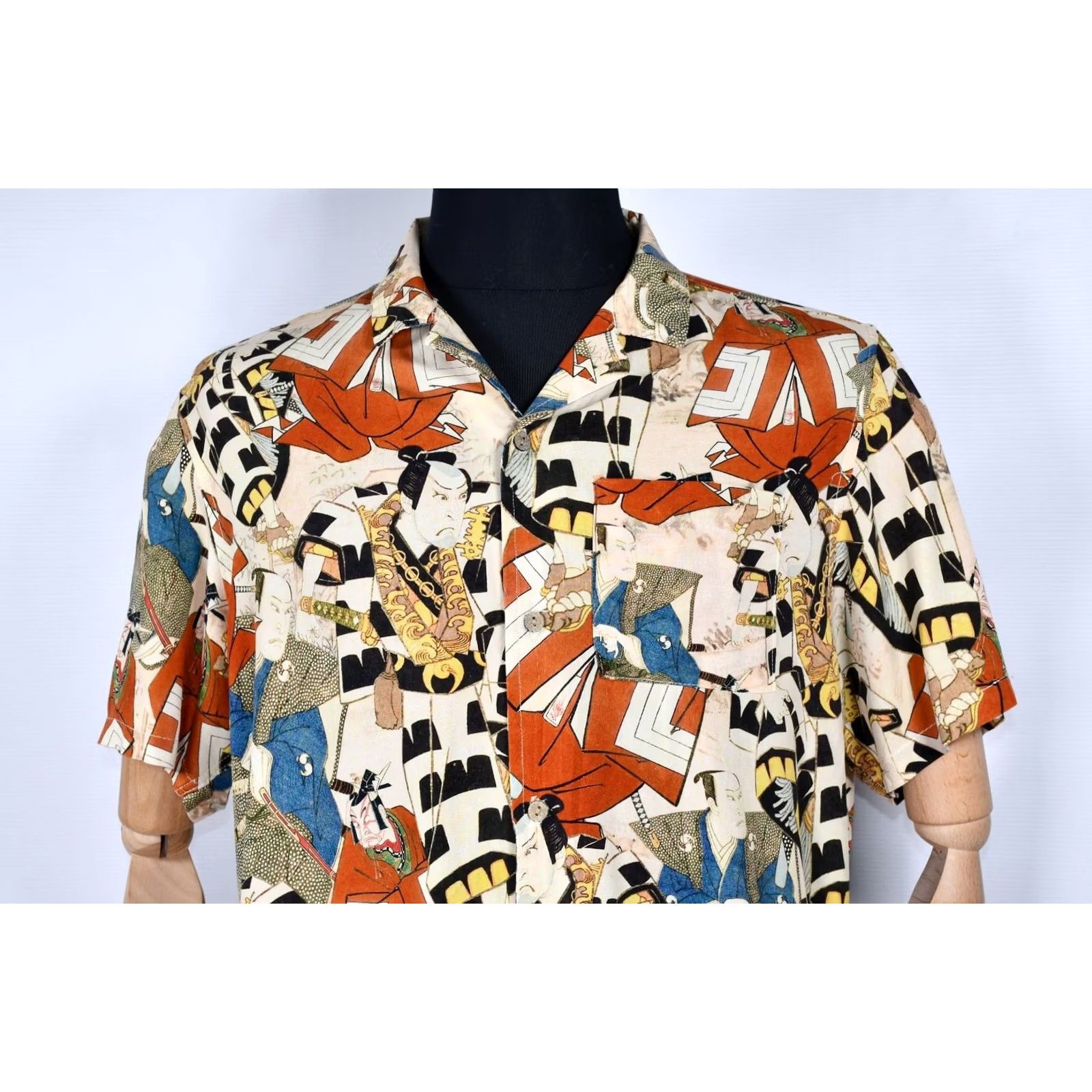 Percival Percival Shirt Cubin Collar Button-Up L Multicolor Short Sleeve Men Casual Summer Spring L Mens Size US L / EU 52-54 / 3 - 3 Thumbnail