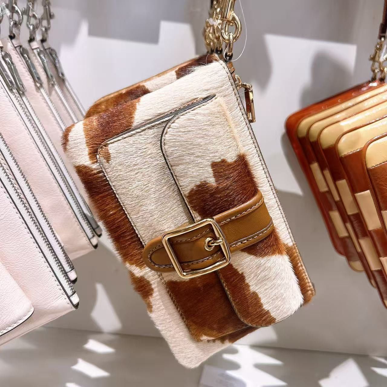 Coach Ashton Wristlet in Haircalf Cow Print CDY07 Size ONE SIZE - 4 Thumbnail
