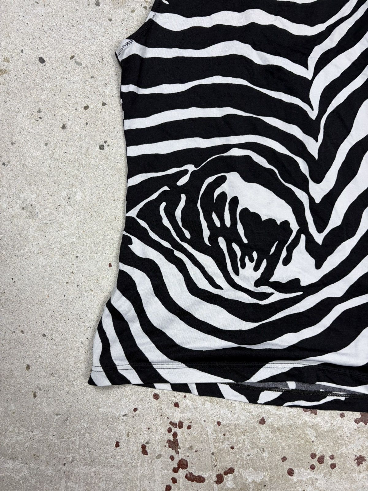 Dolce & Gabbana Vintage 2000s Dolce & Gabbana Underwear Zebra Print Tank Size S / US 4 / IT 40 - 15 Thumbnail