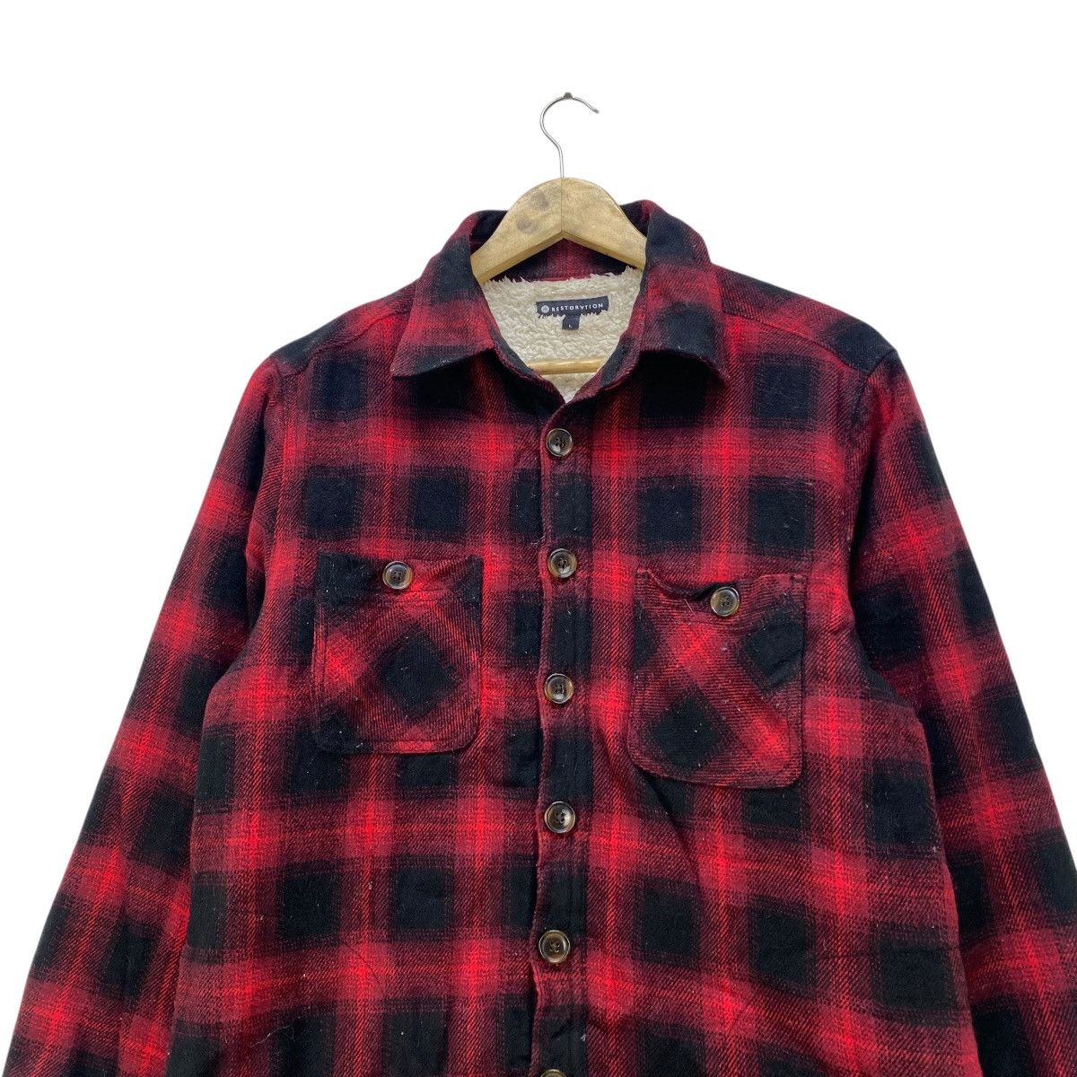 Flannel Vintage Restovation Flanel Shadow Plaid Shirt Jacket Size US M / EU 48-50 / 2 - 3 Thumbnail