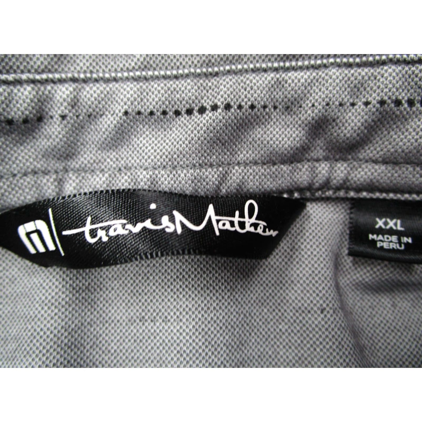 TravisMathew TRAVIS MATHEW Shirt Mens 2XL Gray Polo Golf Pima Cotton Blend Short Sleeve Polo - Performance, Classic Fit, Golfing - Geometric Logo Shirt Mens Size US XXL / EU 58 / 5 - 3 Thumbnail