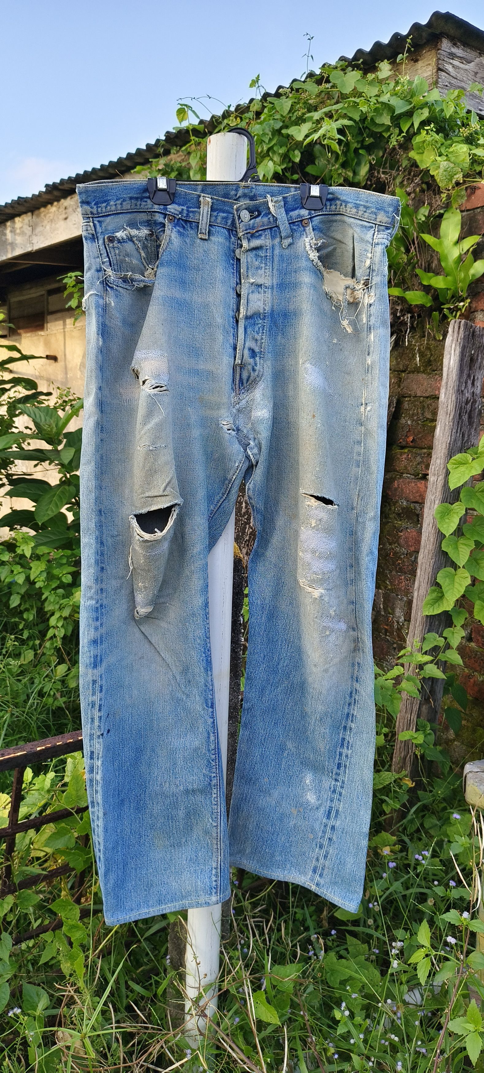 4GSELLER Vintage 70s Rindam Levi's jeans button number 6 Selvedge Size US 35 - 1 Thumbnail