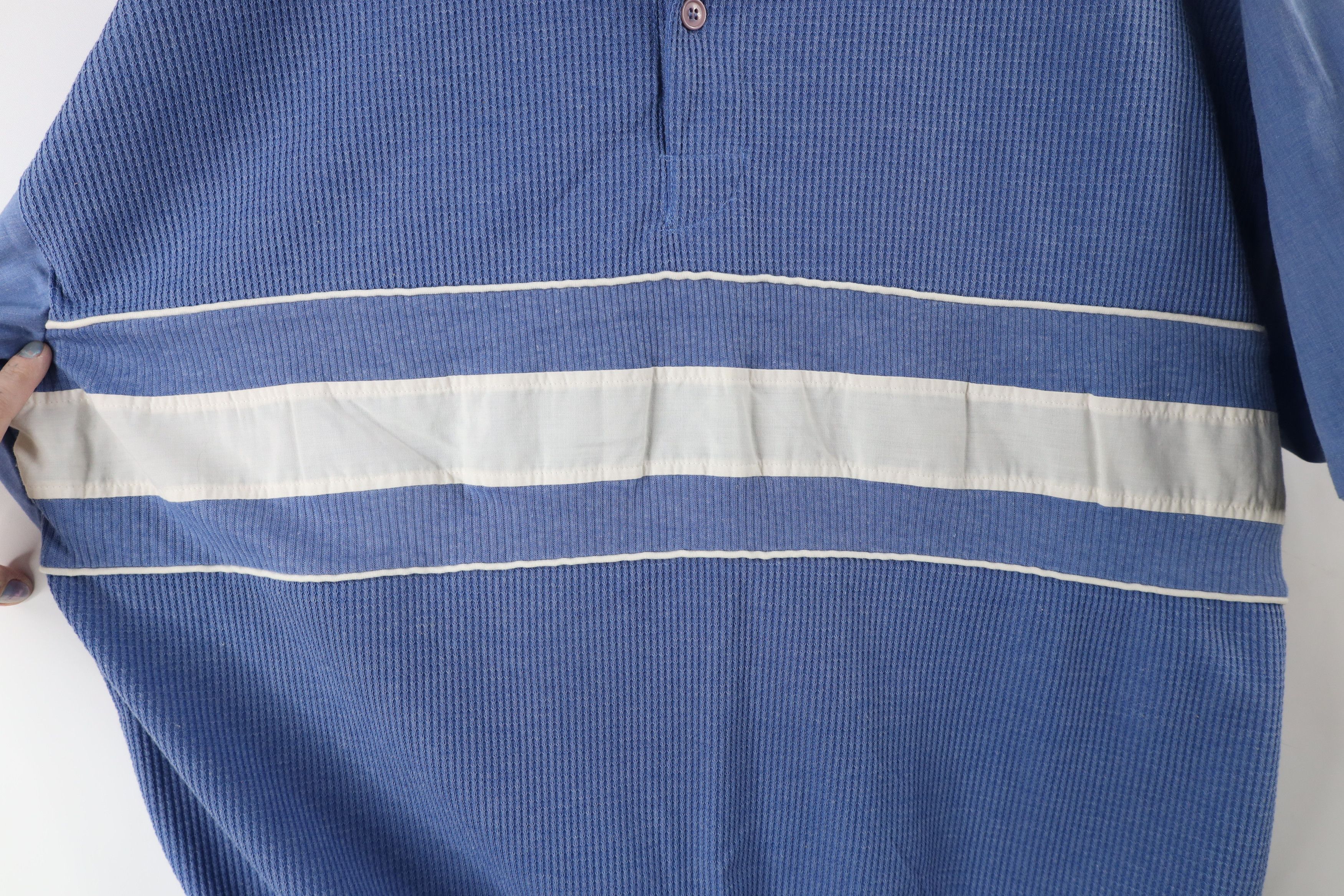 Vintage Vintage 90s Streetwear Ribbed Knit Pullover Polo Shirt Size US XXL / EU 58 / 5 - 4 Thumbnail