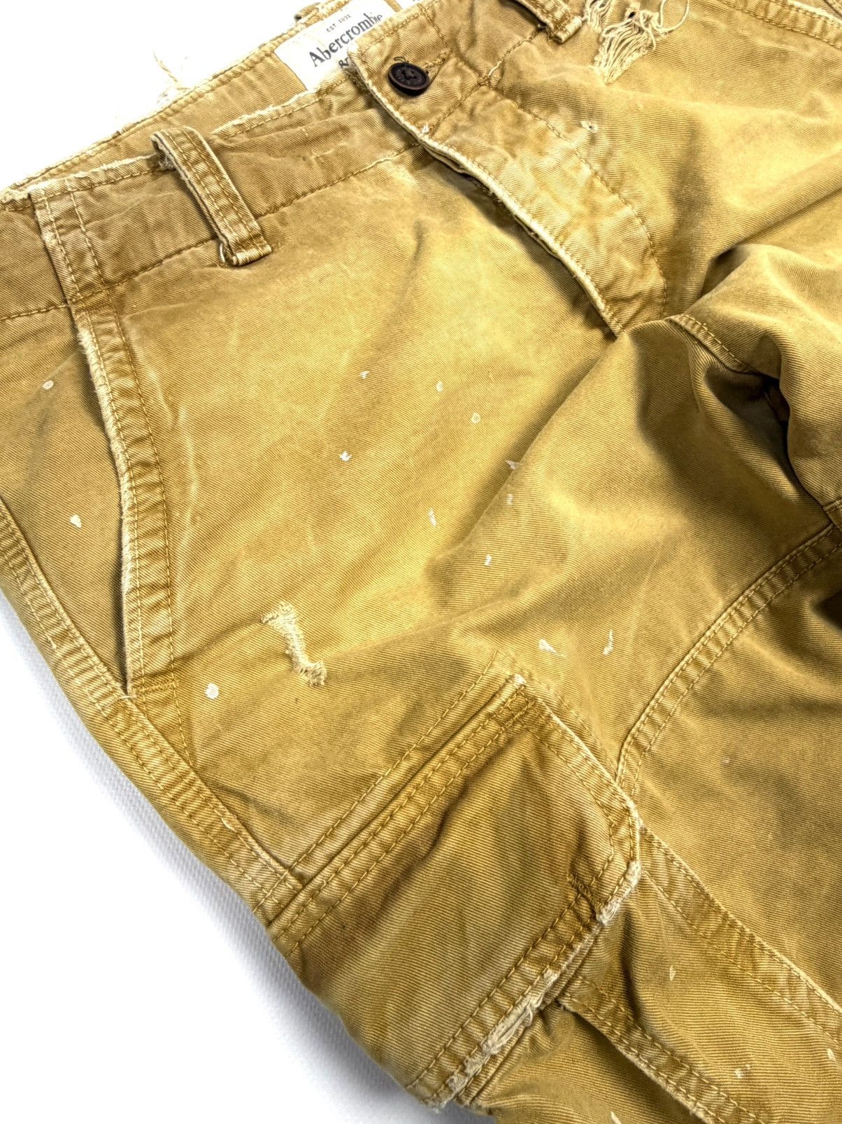 Abercrombie & Fitch Abercrombie & Fitch Vintage Paint Distress Cargo Shorts Y2K Size US 32 / EU 48 - 12 Thumbnail