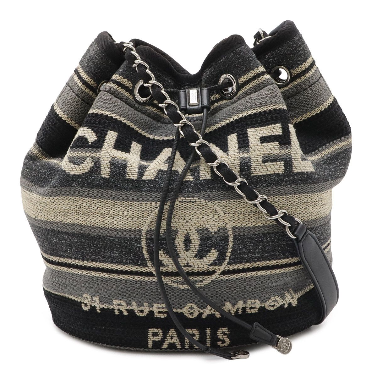 Chanel Chanel Chanel Deauville Canvas Leather Shoulder Bag Textile Shoulder Bag A57536 DUTY FREE for USA Size ONE SIZE - 1 Thumbnail