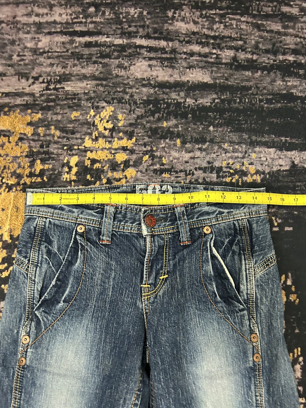 Edwin Vintage Edwin Mud Wash Flare Jeans Size US 28 / EU 44 - 16 Thumbnail