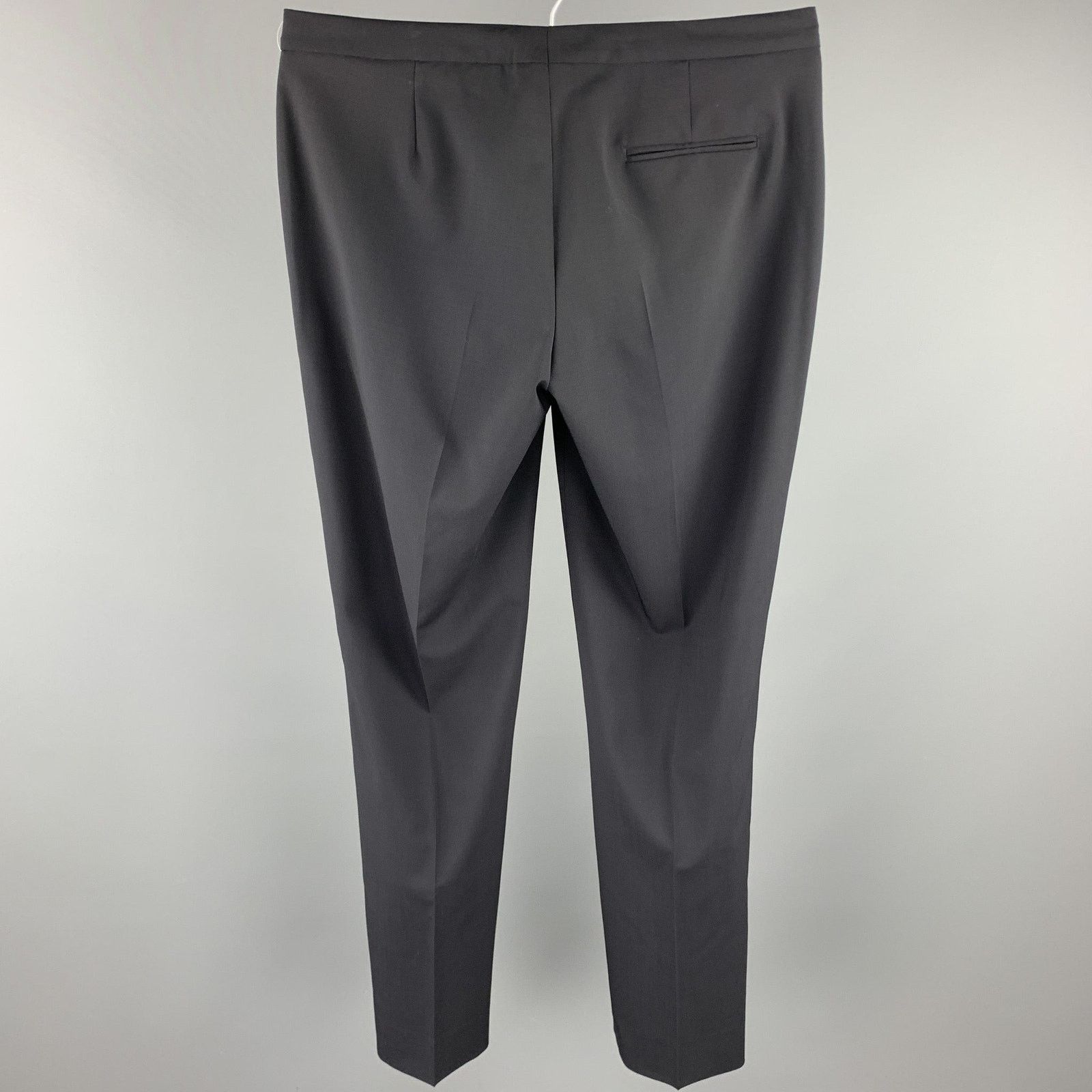 Jil Sander JIL SANDER Size 6 Black Straight Leg Dress Pants Size 28" / US 6 / IT 42 - 3 Thumbnail