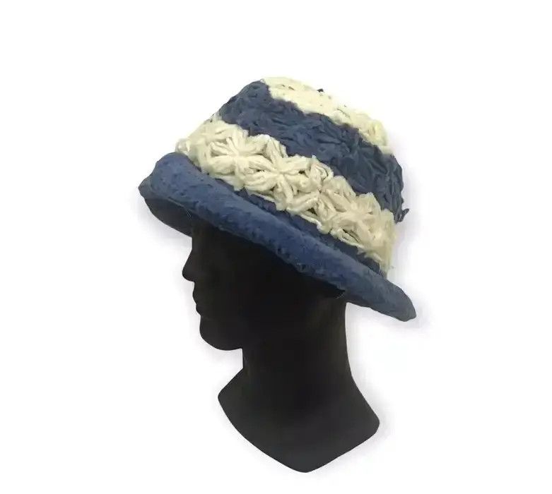 Vintage Japanese Brand Knit Bucket Hat Size ONE SIZE - 1 Thumbnail