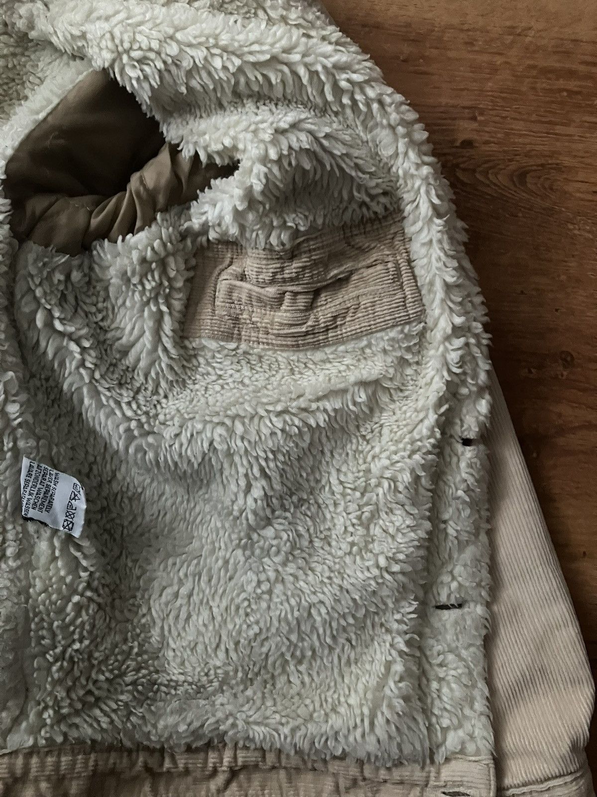 Vintage × Wrangler Beige Warm Wrangler Sherpa Jacket Winter Corduroy Vintage Size M / US 6-8 / IT 42-44 - 4 Thumbnail