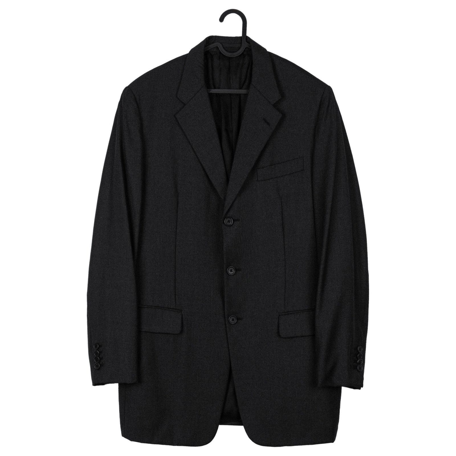 Prada Prada Milano Black Pure Virgin Wool Tailored Blazer Jacket Size US L / EU 52-54 / 3 - 1 Thumbnail