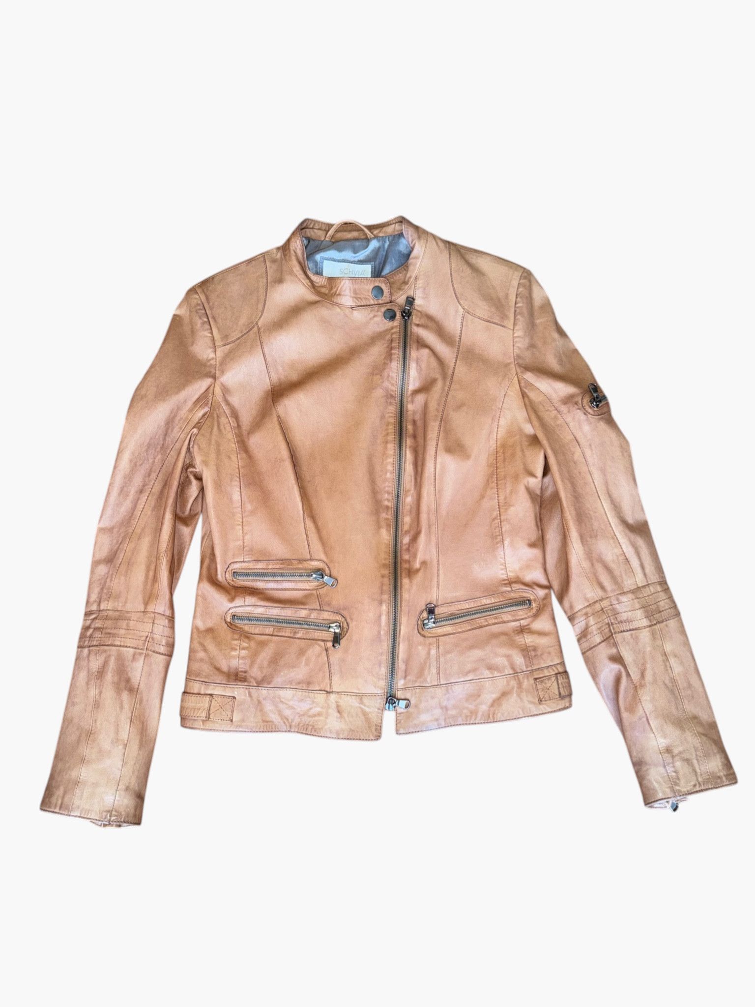 Other Schyia - Premium Brown Leather-Lamb Jacket Size S / US 4 / IT 40 - 1 Thumbnail
