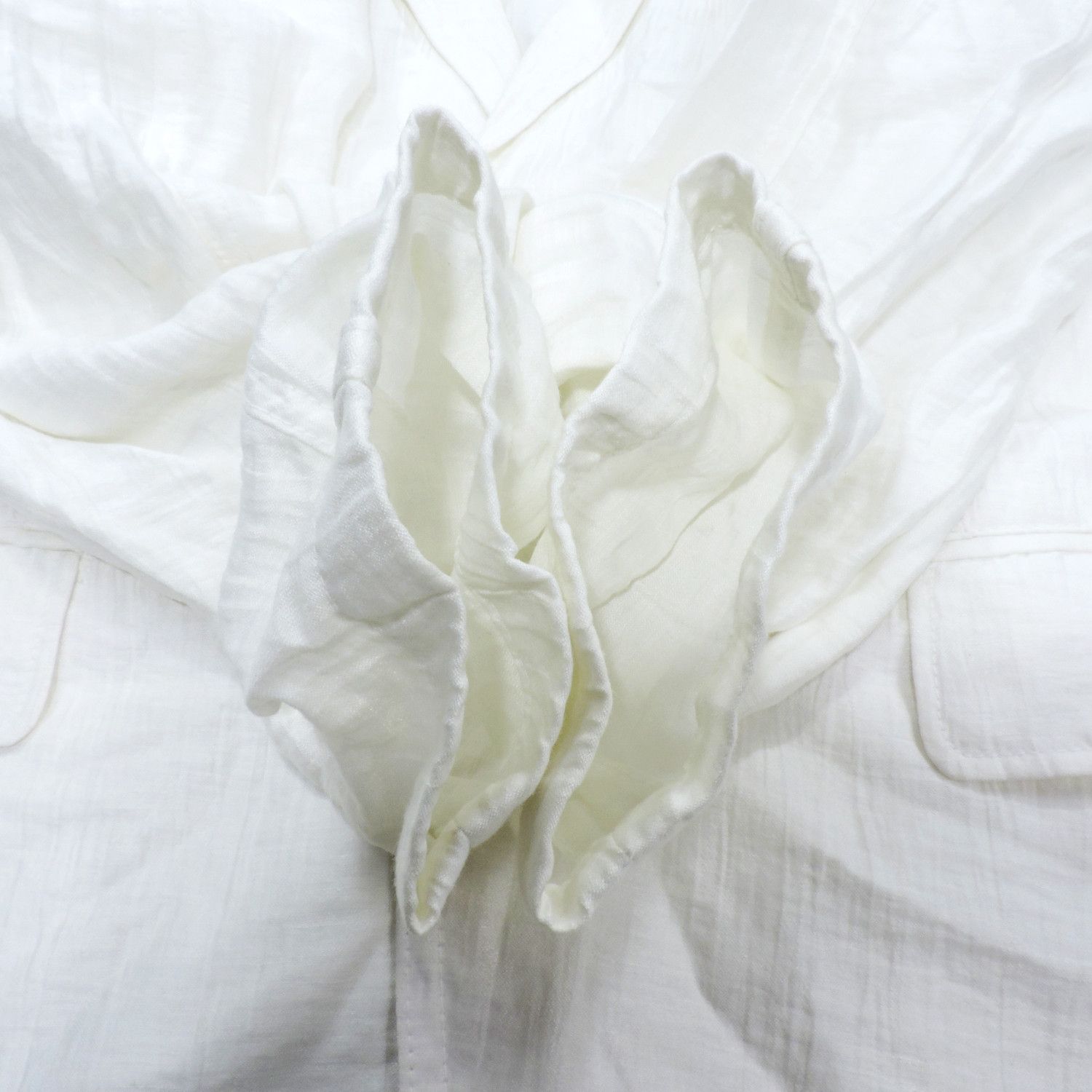 Japanese Brand A.POLE STORY WHITE BLAZER Size 40R - 17 Thumbnail