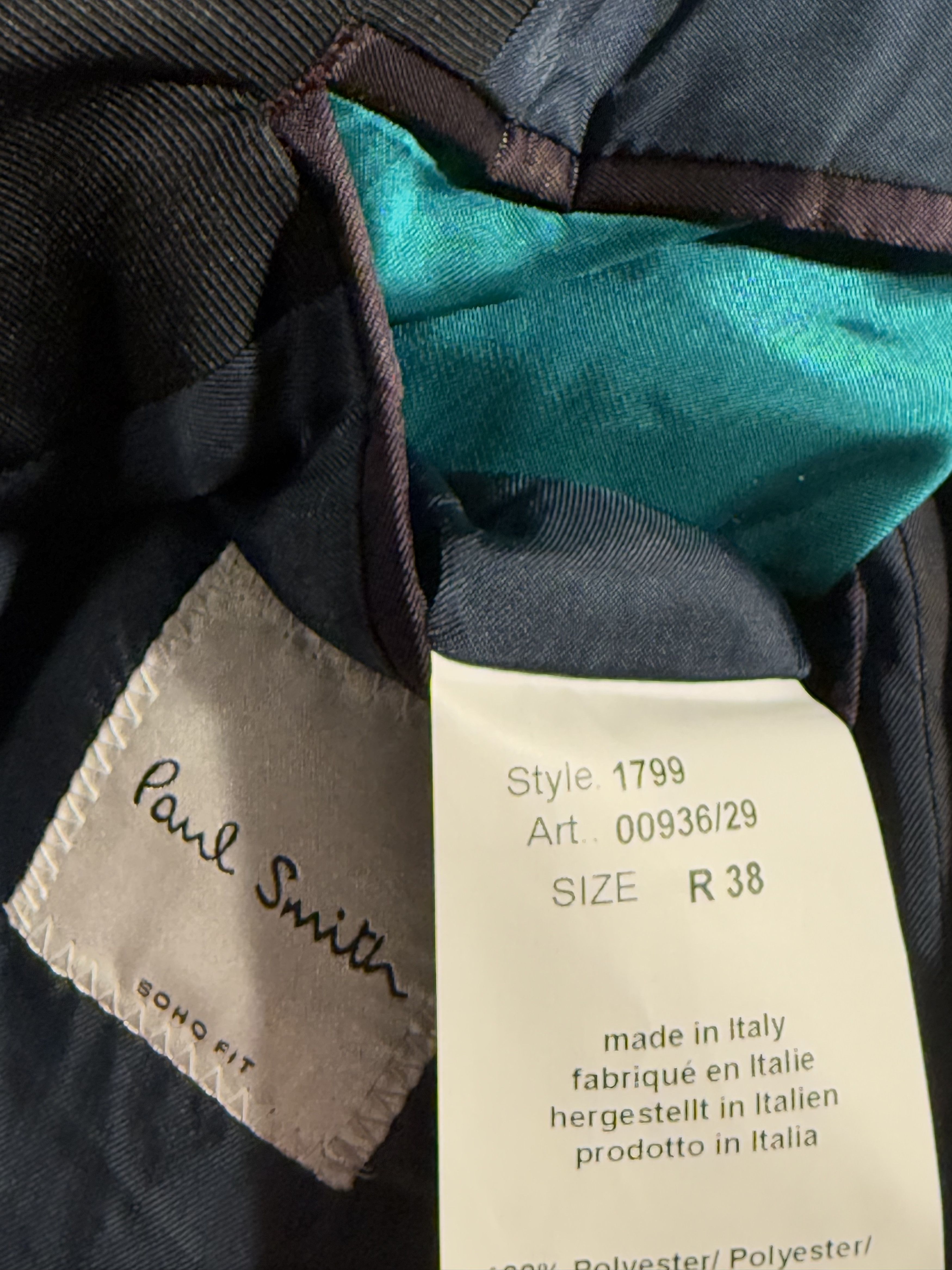 Paul Smith Goliath Floral Velvet Blazer Size 38R - 4 Thumbnail