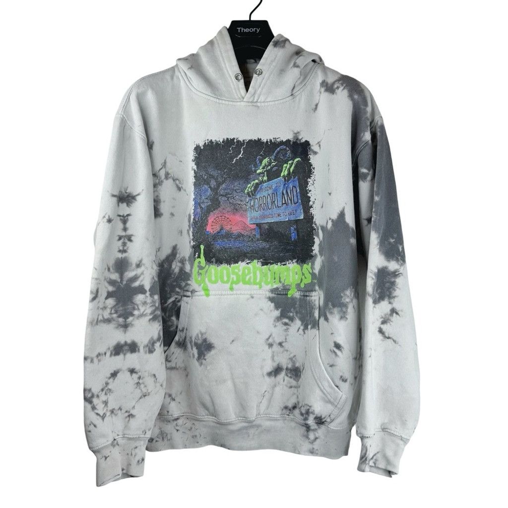 Other GOOSEBUMPS Men's White/Grey Tie-Dye Graphic Hoodie Size S Size US S / EU 44-46 / 1 - 3 Thumbnail