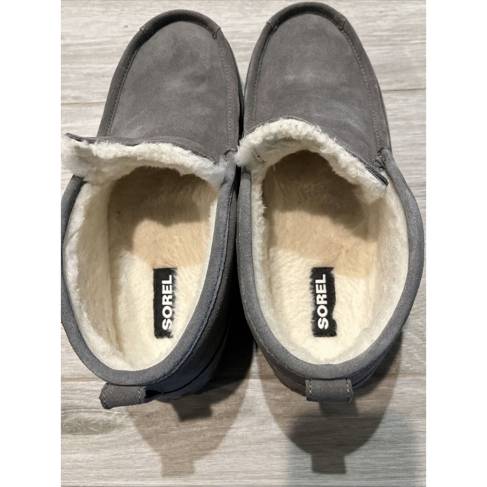 SOREL SOREL Men's 10 Manawan ll Moc Slipper Gray Moccasin Faux Fur Size US 10 / EU 43 - 6 Thumbnail