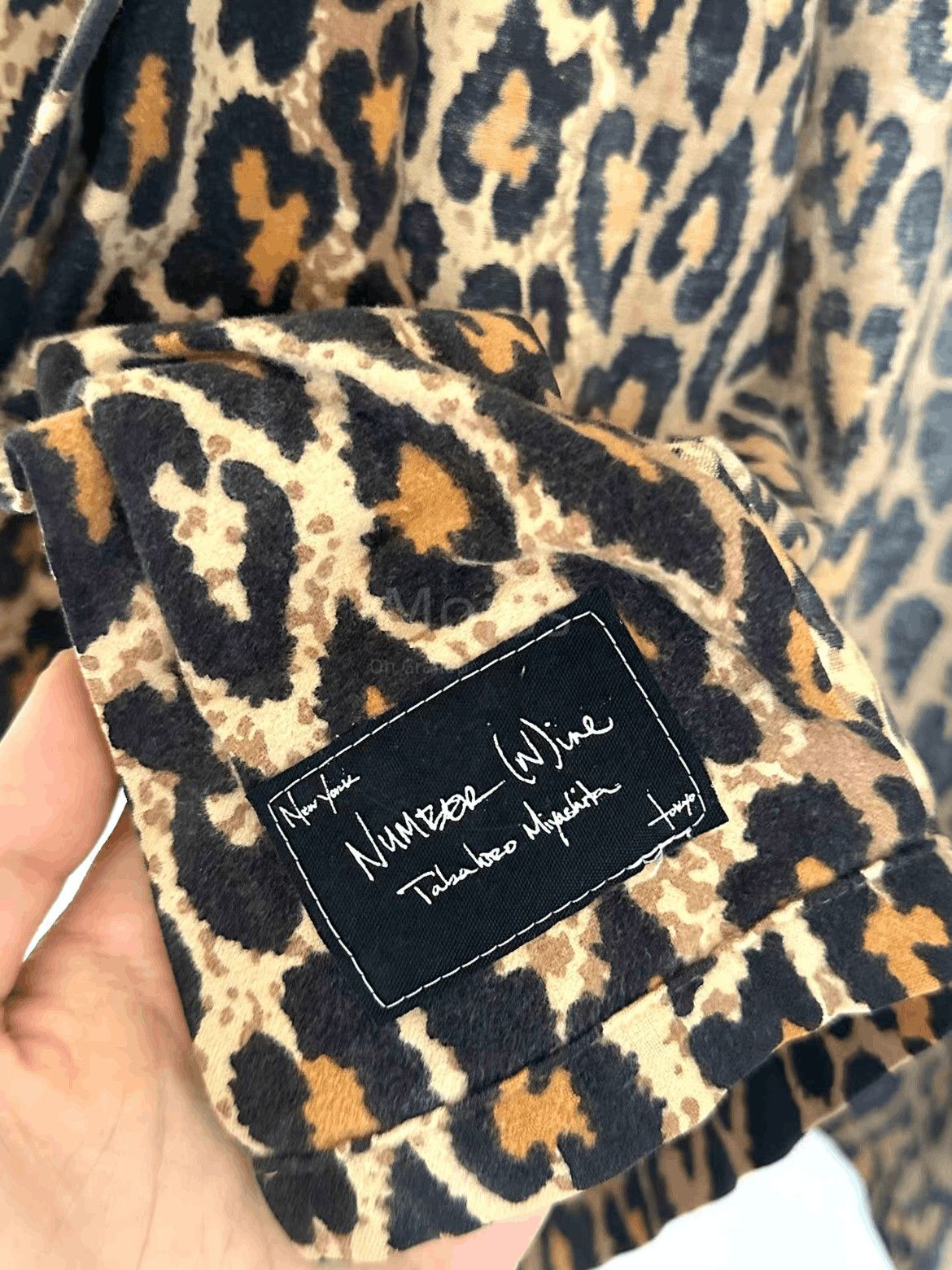 NUMBER (N)INE ナンバーナイン　レオパード　豹柄　ジレ　ライダース Number (N)ine Sz 2 Number Nine 03SS Kurt Cobain Leopard Jacket
