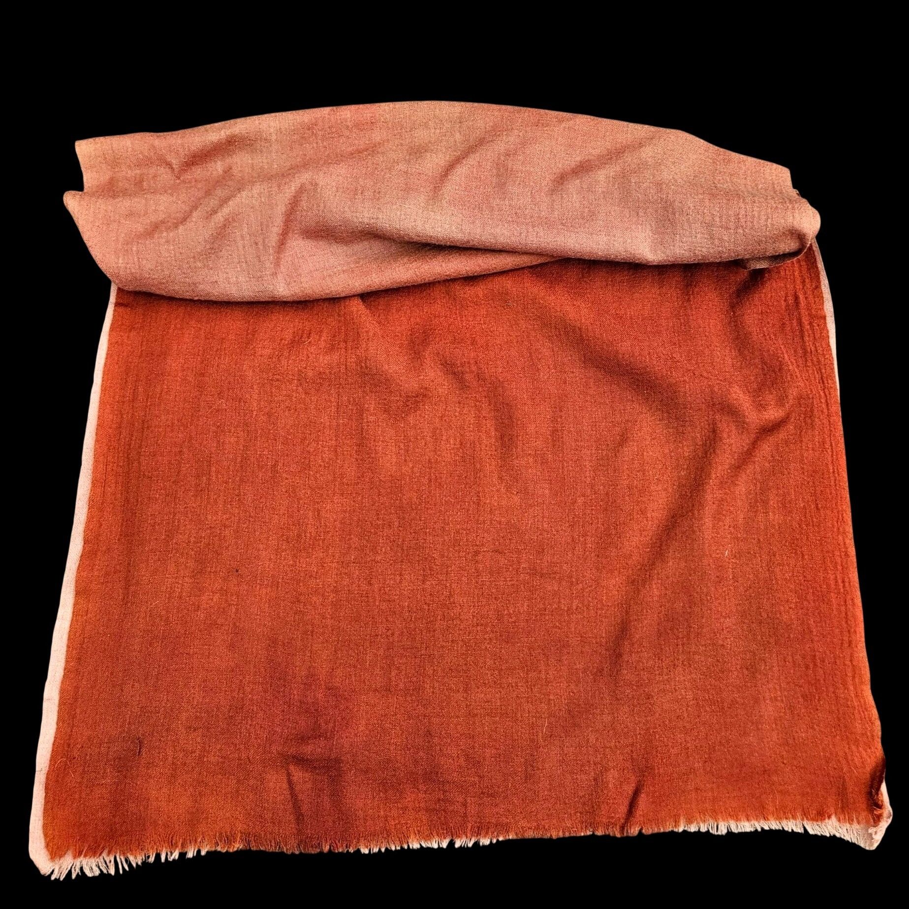 Donna Karan Vintage Donna Karan Signature Wool Shawl Wrap Rust Blush Omb Size ONE SIZE - 10 Thumbnail
