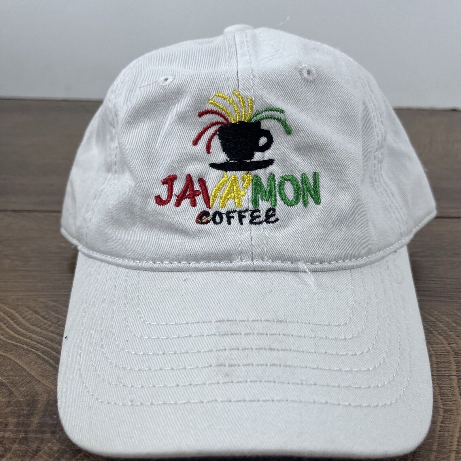 Other Javamon Coffee Hat White Cap Hat Adjustable Hat White Adult Size ONE SIZE - 5 Thumbnail