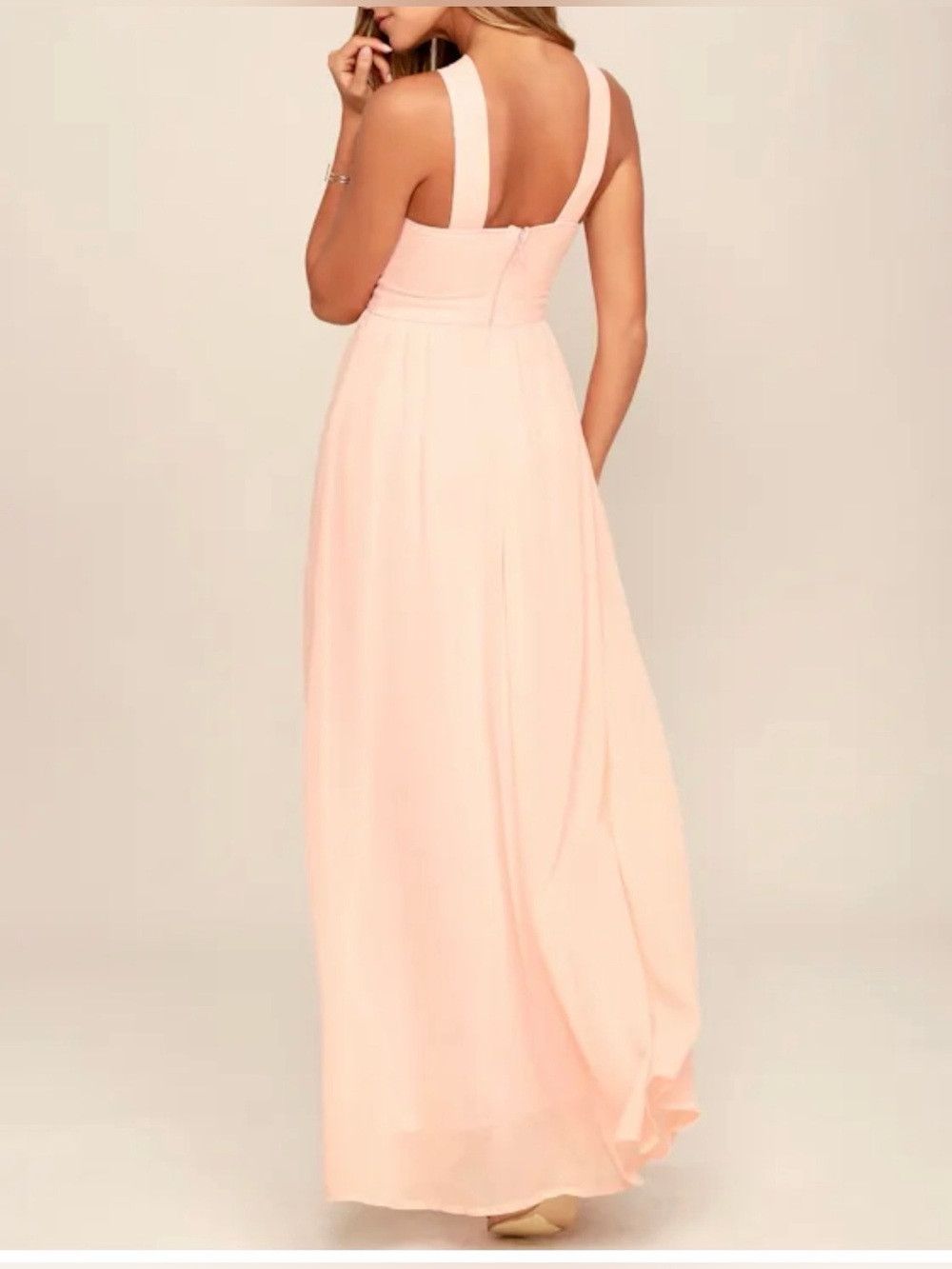 Lulus Air of Romance Peach Sleeveless Chiffon Maxi Dress Size XS Size XS / US 0-2 / IT 36-38 - 2 Thumbnail