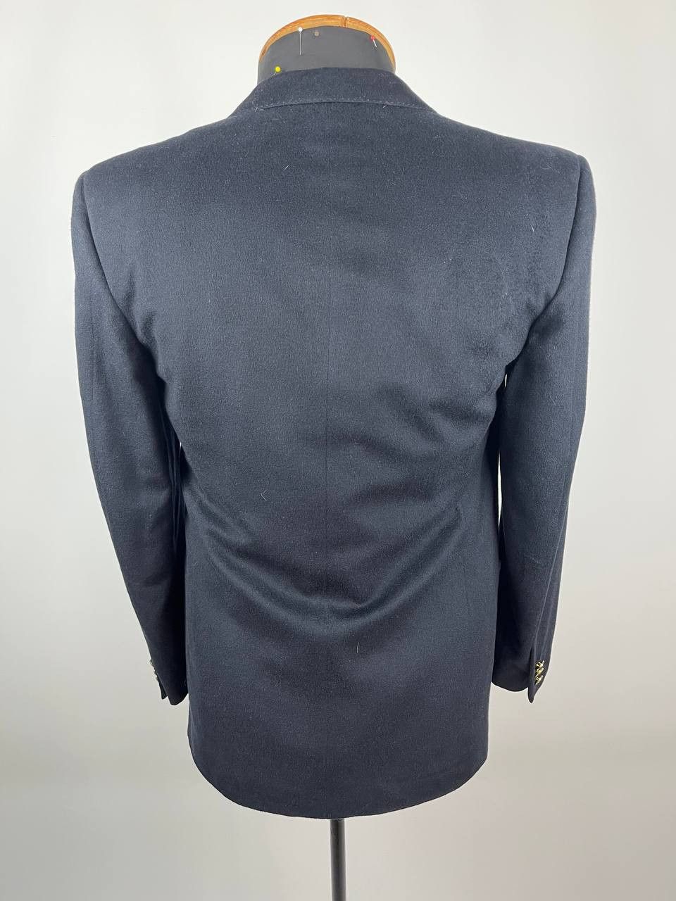 Gucci GUCCI Navy Blue Wool Blazer Gold Logo Buttons Size 48/50 Size 48L - 3 Thumbnail