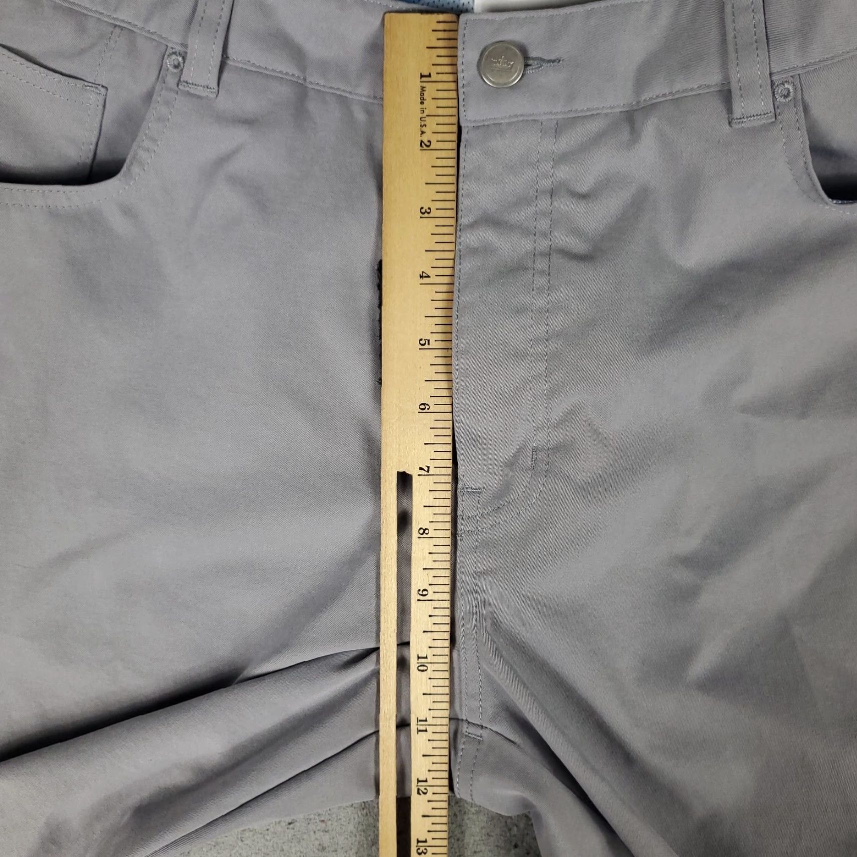 Peter Millar Peter Millar Gray Chino Pants Mens 38x28 5-Pocket Regular Fit Microfiber Size US 38 / EU 54 - 4 Thumbnail