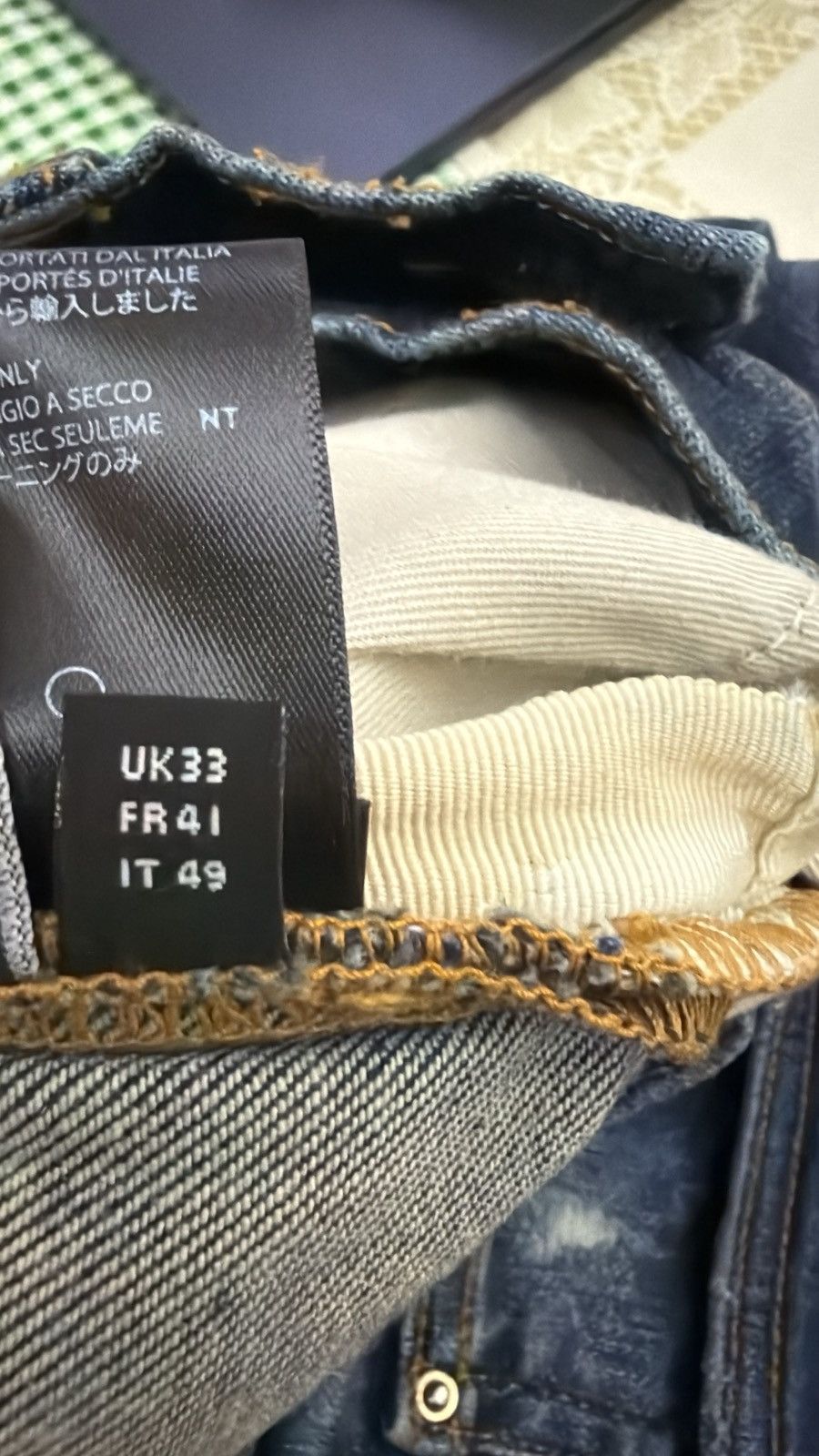 Amiri Amiri double ripped knee Blue denim jeans Size US 33 - 7 Thumbnail