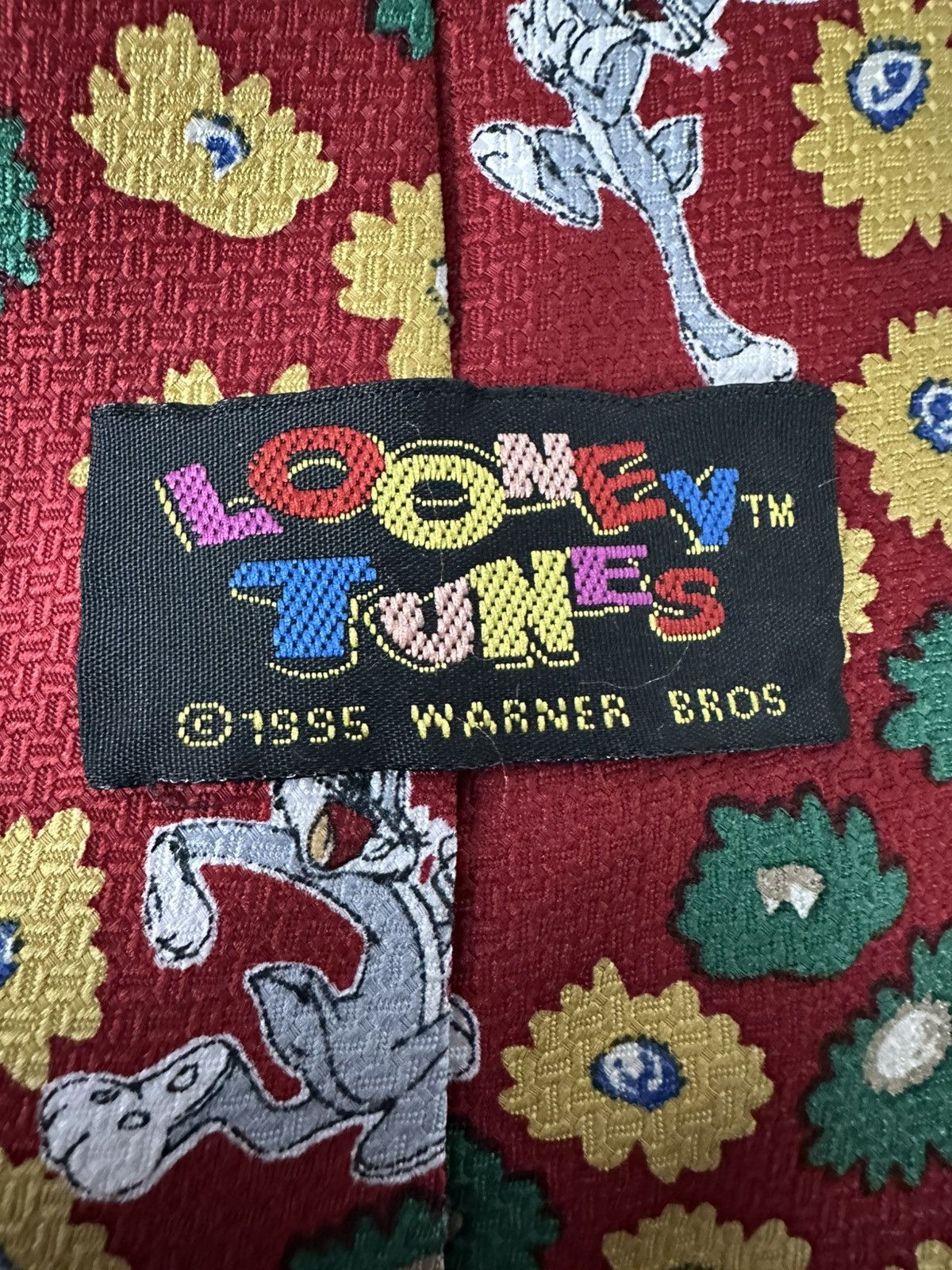 Cartoon Network Looney Tunes 1995 Warner Bros Vintage Tie Floral Size ONE SIZE - 6 Thumbnail