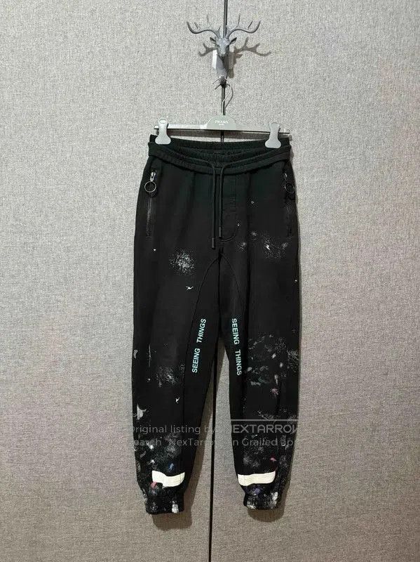 Off-White Off-White Black Cotton Logo Casual Pants . Size US 26 / EU 42 - 1 Thumbnail