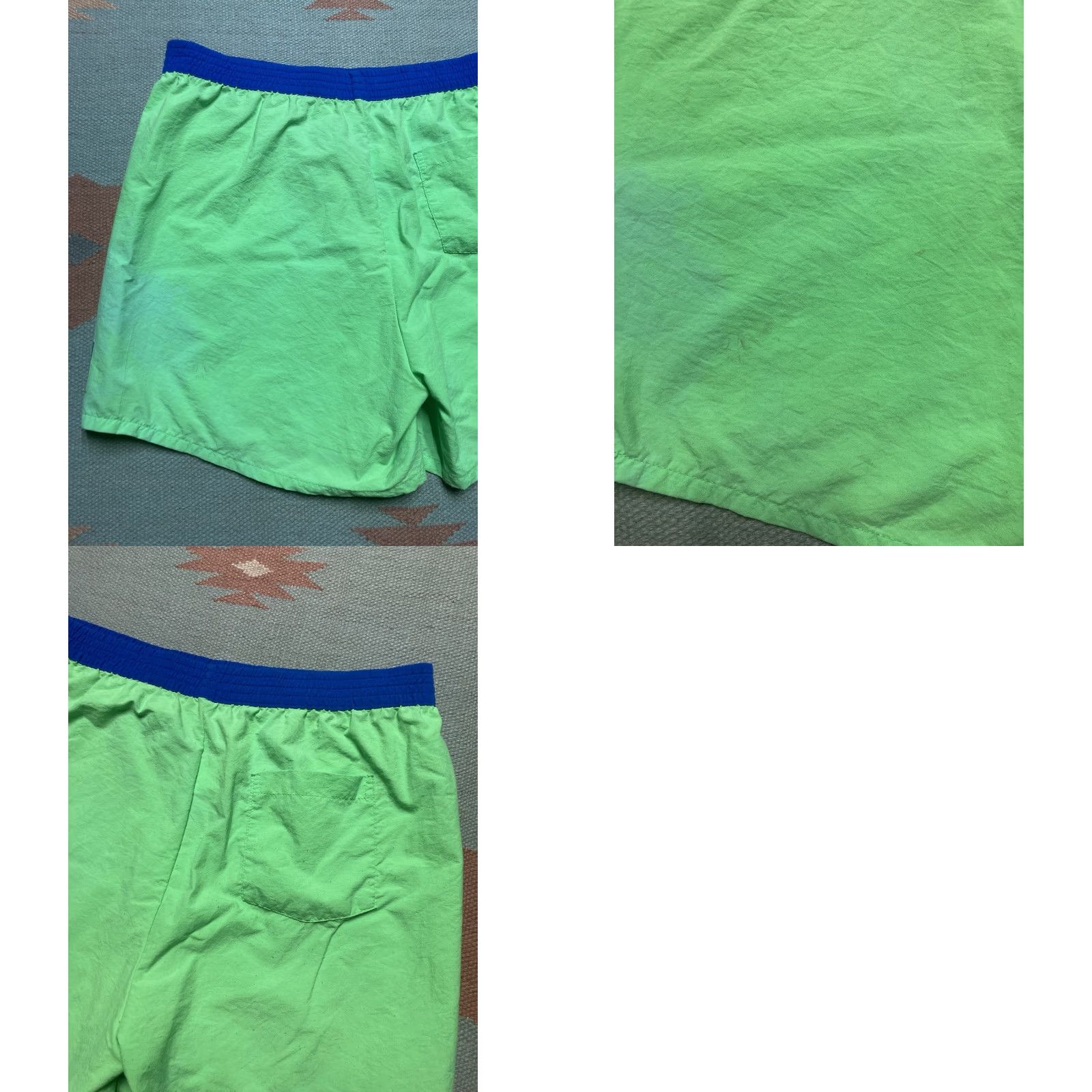 Vintage VINTAGE fusion sport shorts neon green lightweight swim trunks Medium Size US 31 - 8 Thumbnail