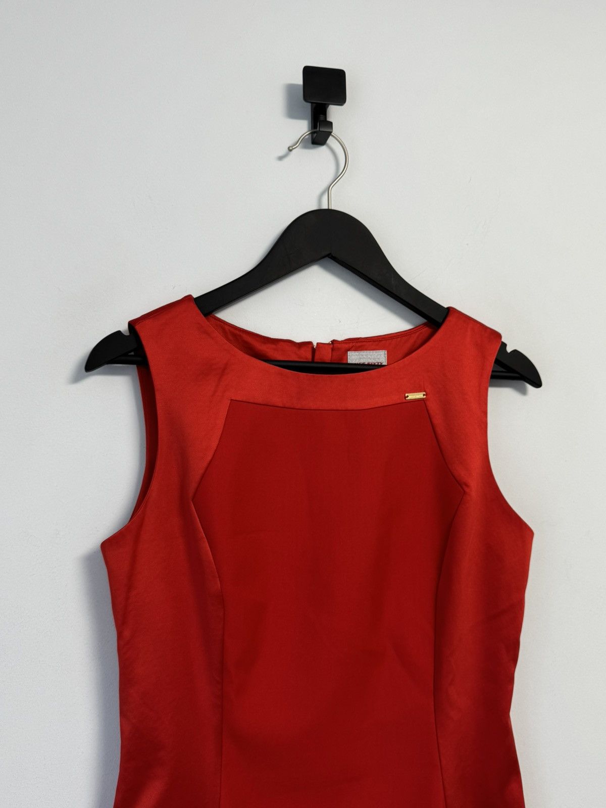 Miss Sixty Miss Sixty Cocktail Party Dress Satin Panels Gold Logo Zip Size L / US 10 / IT 46 - 2 Thumbnail