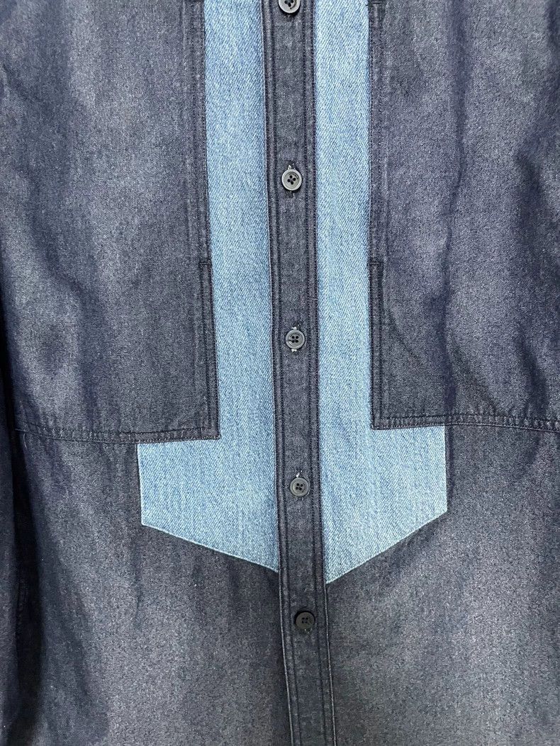 Givenchy Givenchy Denim shirt with dual-color denim patchwork and a Size US L / EU 52-54 / 3 - 2 Thumbnail
