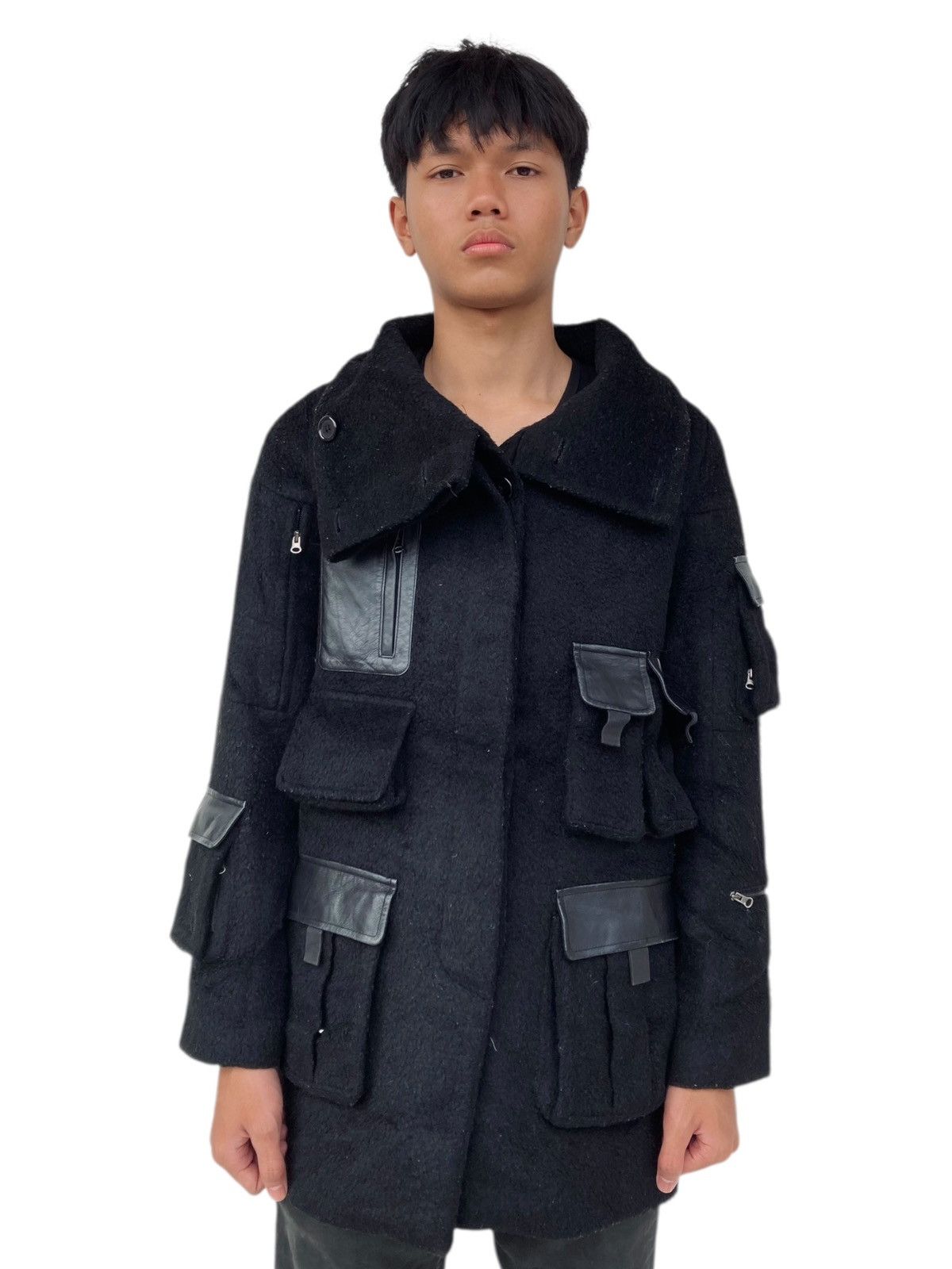 14th Addiction 2000s Hail Co - Wool Cargo Jacket Size US M / EU 48-50 / 2 - 1 Thumbnail