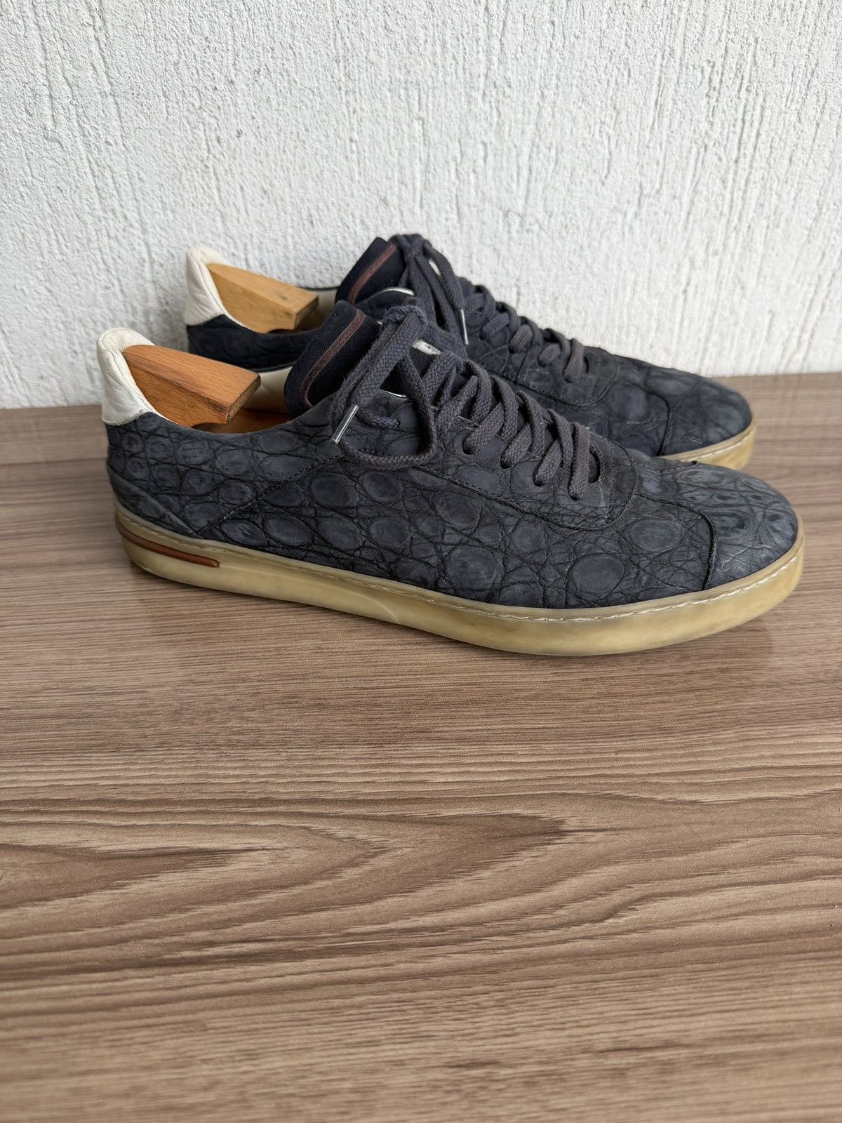 Loro Piana Crocodile embossed 70's walk sneaker Size US 9 / EU 42 - 3 Thumbnail