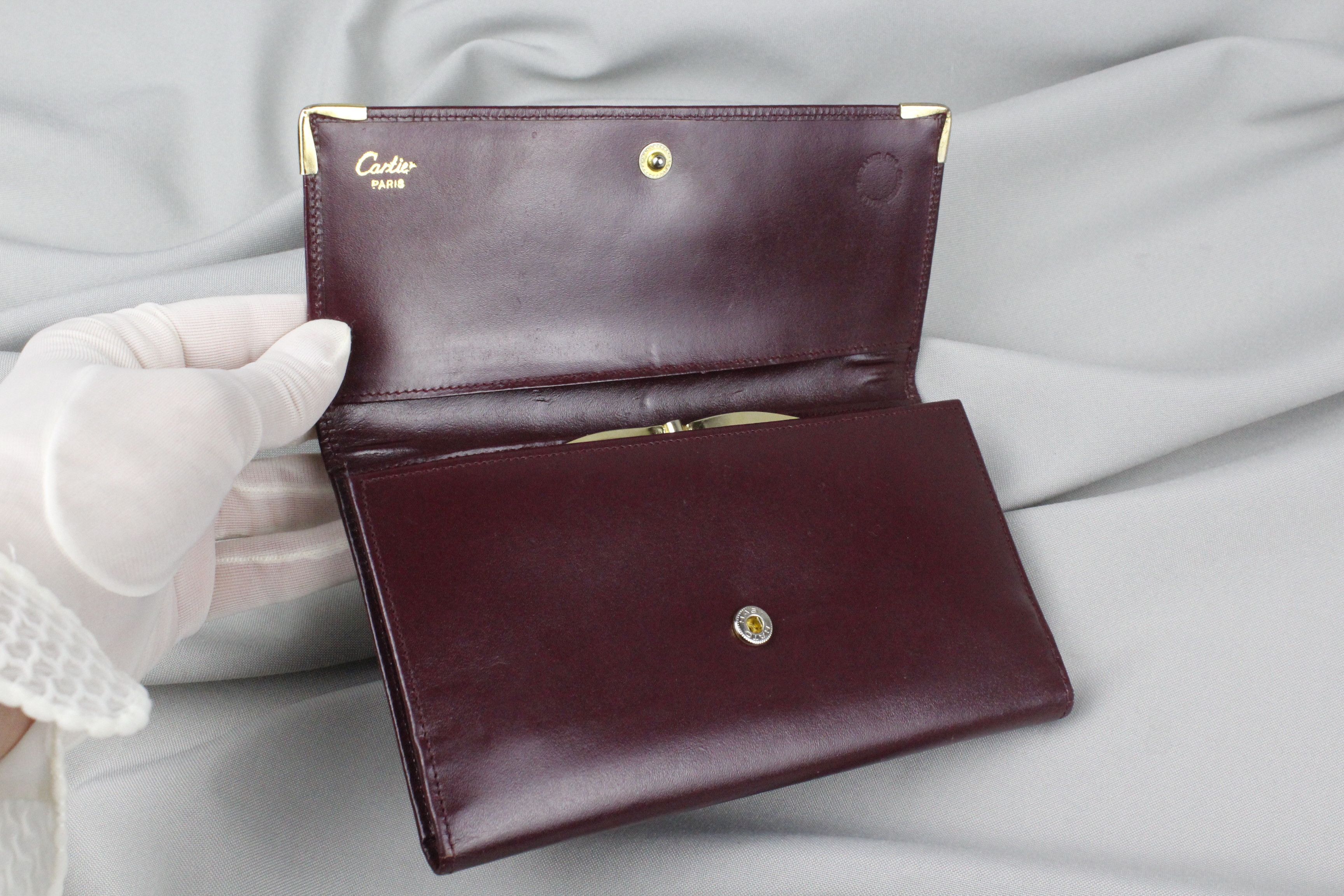 Cartier Vintage Cartier Logo Burgundy Leather Wallet Size ONE SIZE - 13 Thumbnail
