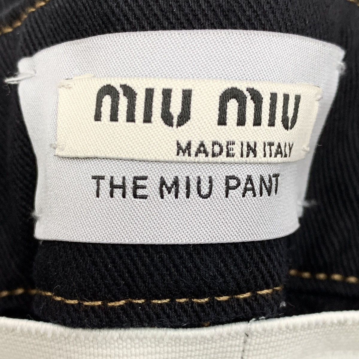 Miu Miu Miu Miu Black Logo Letter Embroidered Cotton Denim Shorts Size 28" / US 6 / IT 42 - 5 Thumbnail