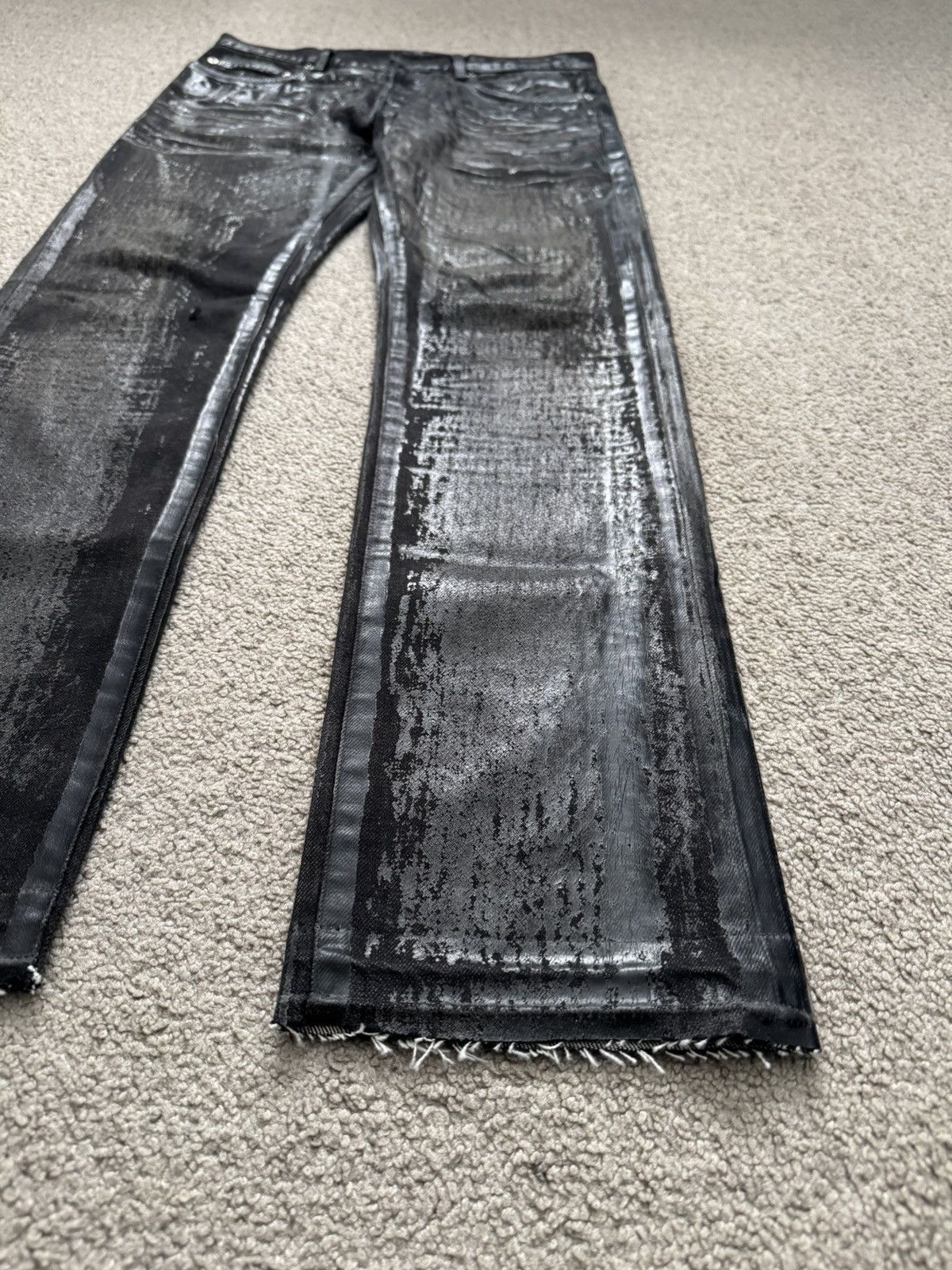 Dior AW08 Dior Homme “Luster” Black Waxed Size US 30 / EU 46 - 18 Thumbnail