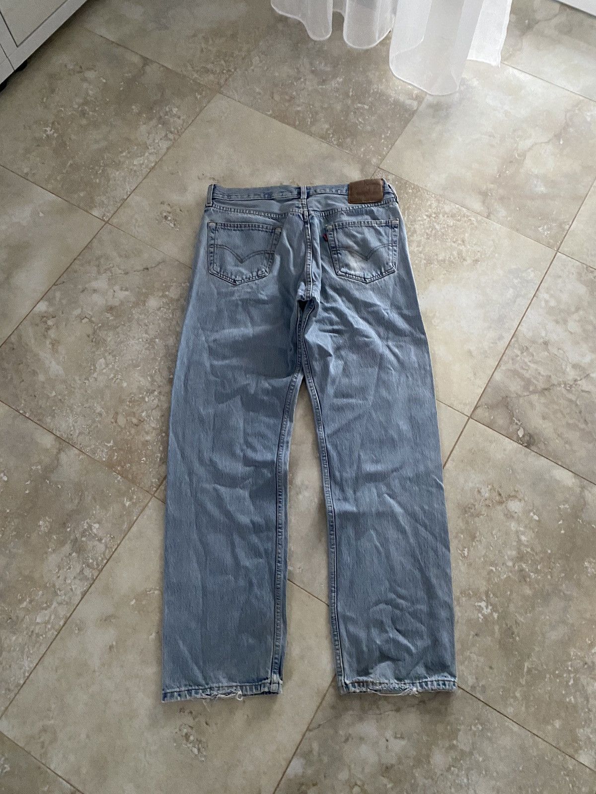 Levi's Vintage Levis Baggy Jeans Blue 501 Usa 2000s Y2K Streetwear Size US 35 - 4 Thumbnail