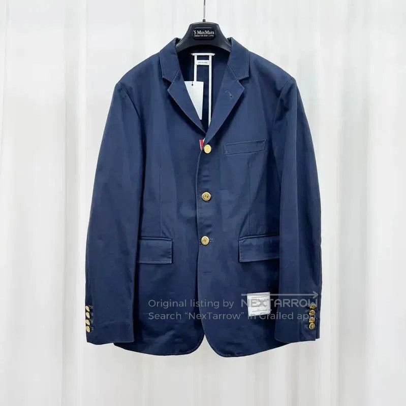 Thom Browne Thom Browne Men's Long Sleeve Navy Coat . Size US S / EU 44-46 / 1 - 1 Thumbnail