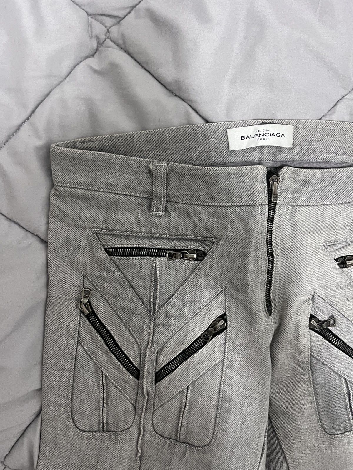 Balenciaga Early 2000’s Balenciaga Nicolas Ghesquière Zip Jeans Size US 27 - 2 Thumbnail