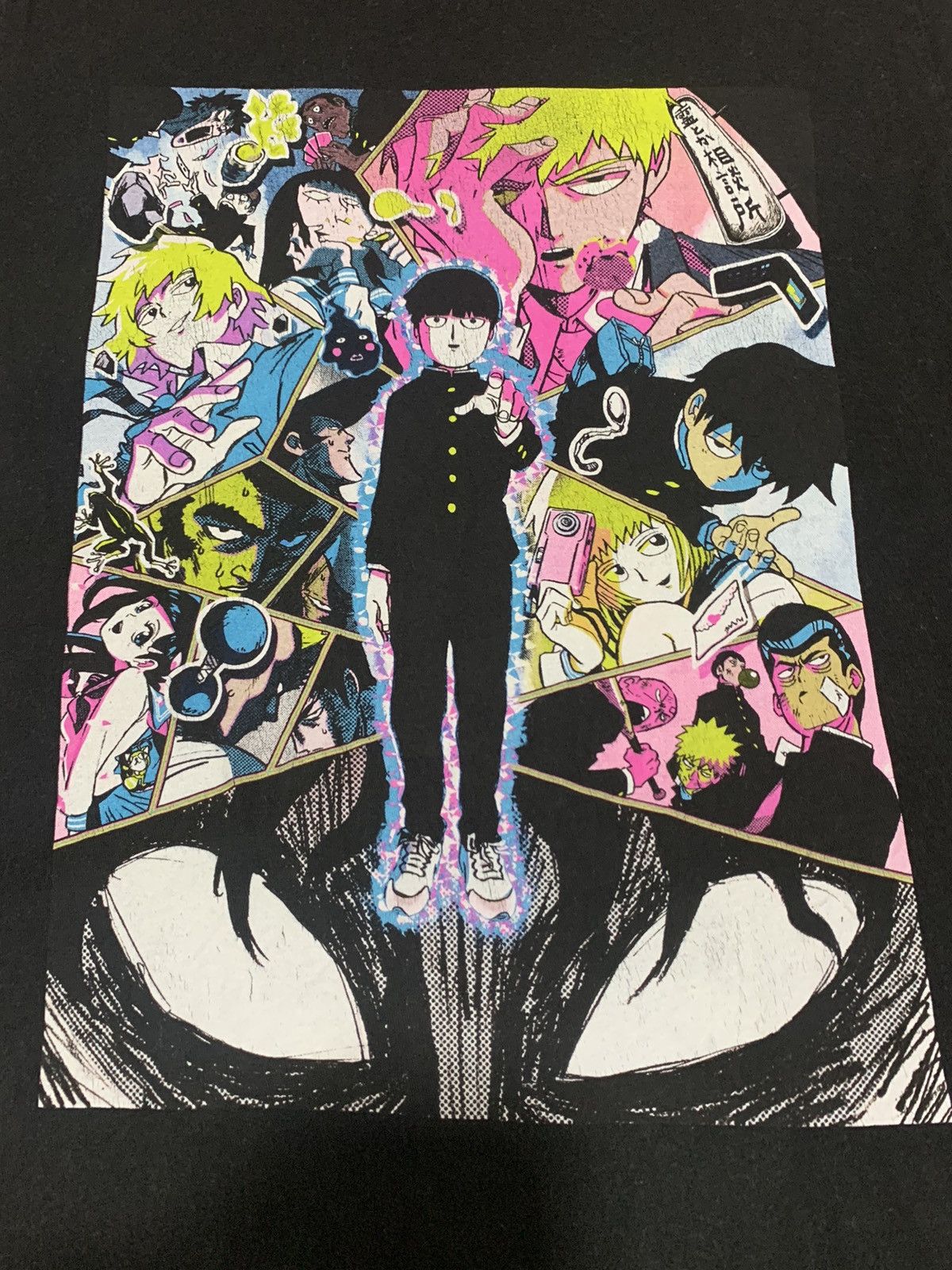 Anime Mob Psycho 100 Anime T-Shirt Black Size US M / EU 48-50 / 2 - 2 Thumbnail